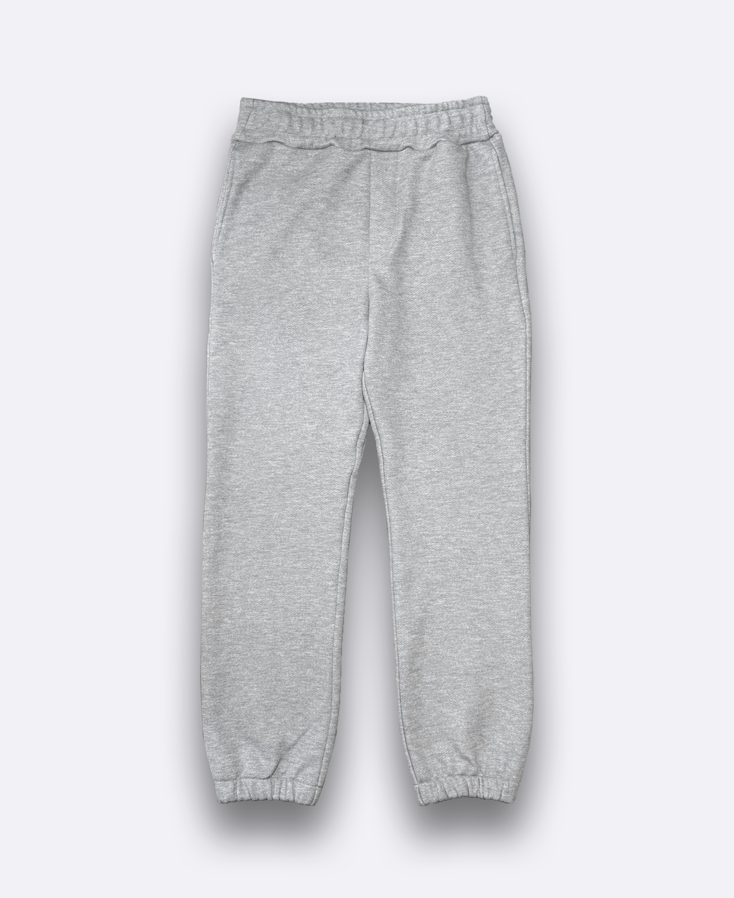 Pantaloni in felpa di cotone elastico al fondo - Grigio