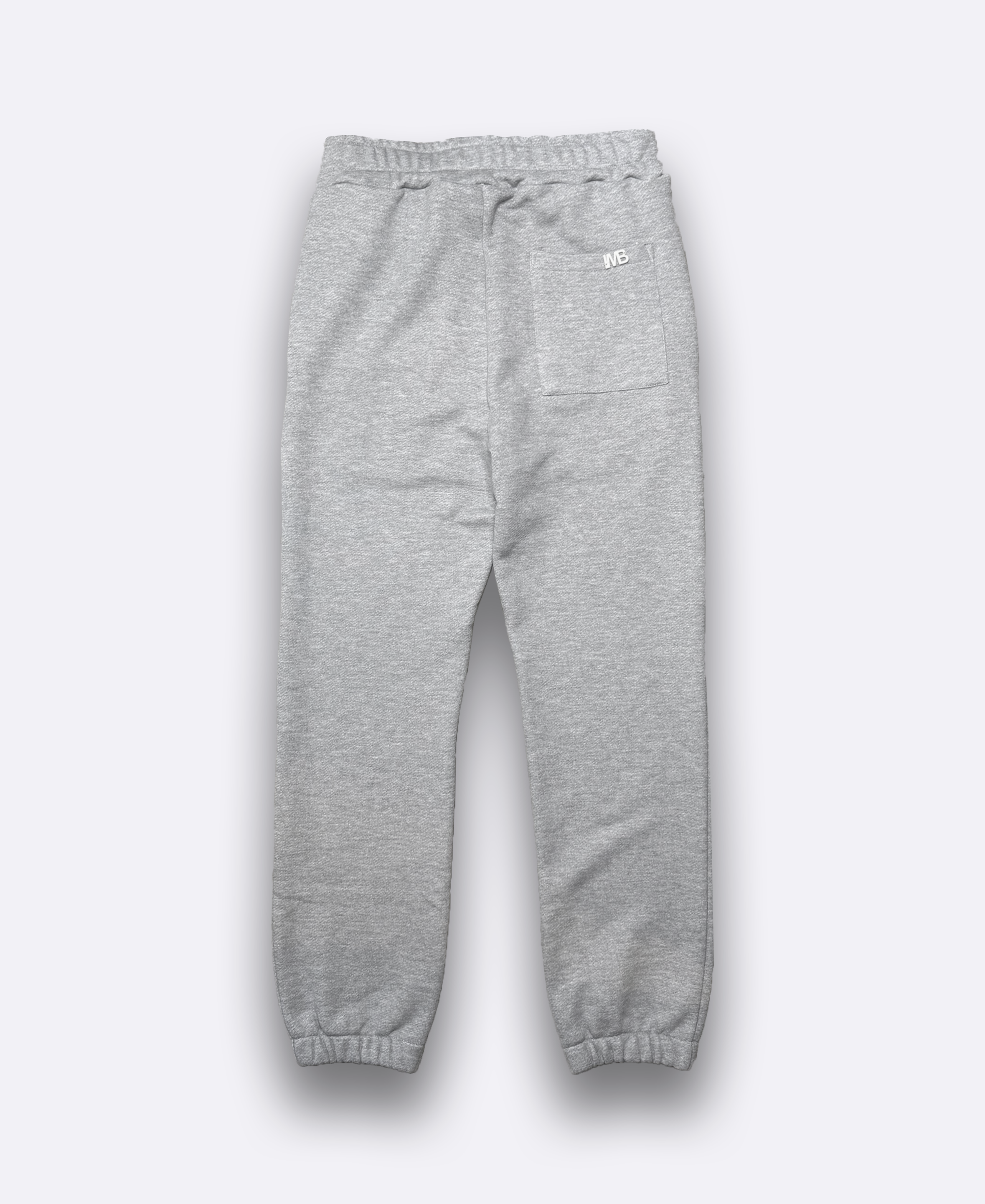 Pantaloni in felpa di cotone elastico al fondo - Grigio