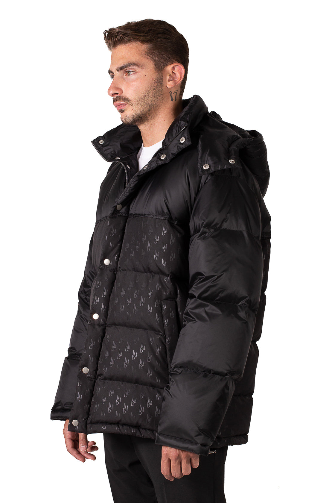 Doudoune entièrement en nylon - Noire