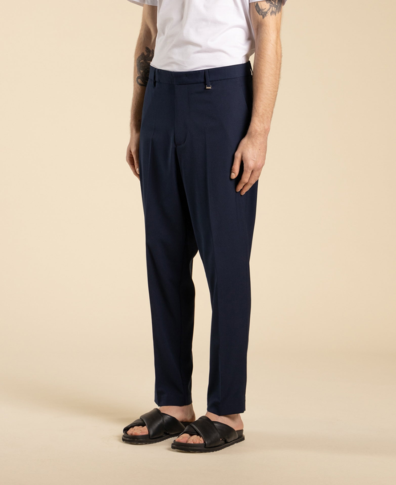Regular-fit trousers with American pocket - Blue