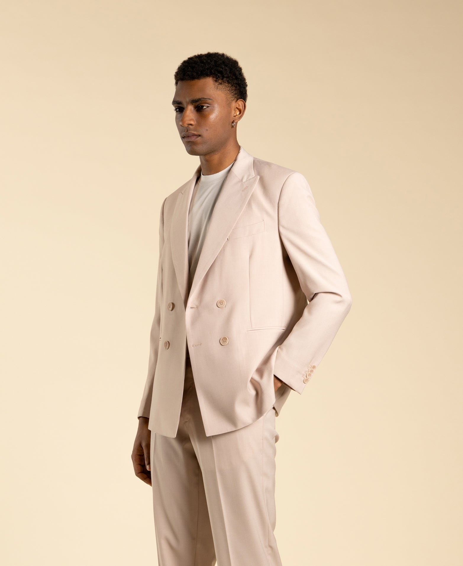 Veste croisée - Rose poudré