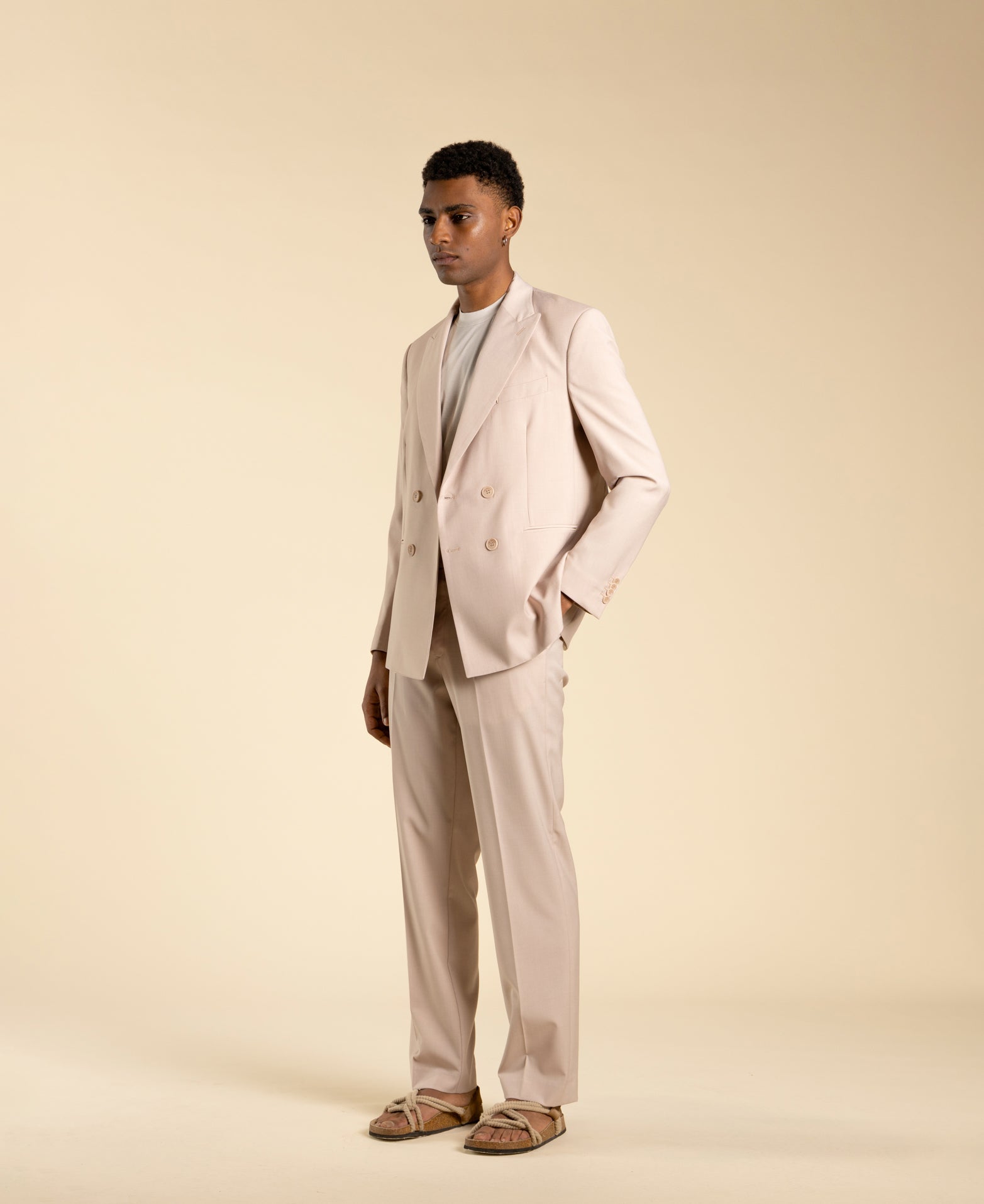 Veste croisée - Rose poudré