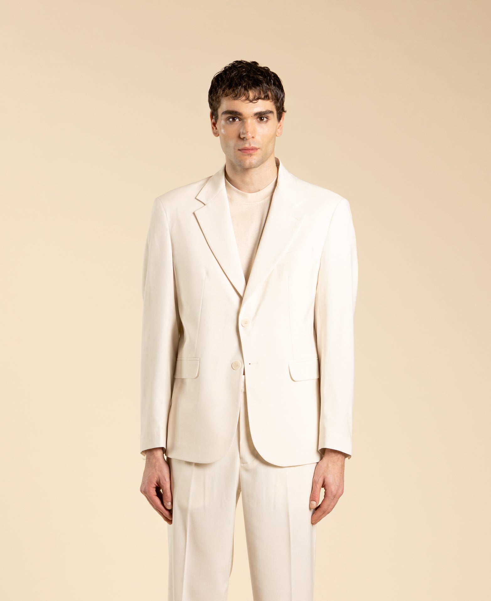 Veste à simple boutonnage - Crème