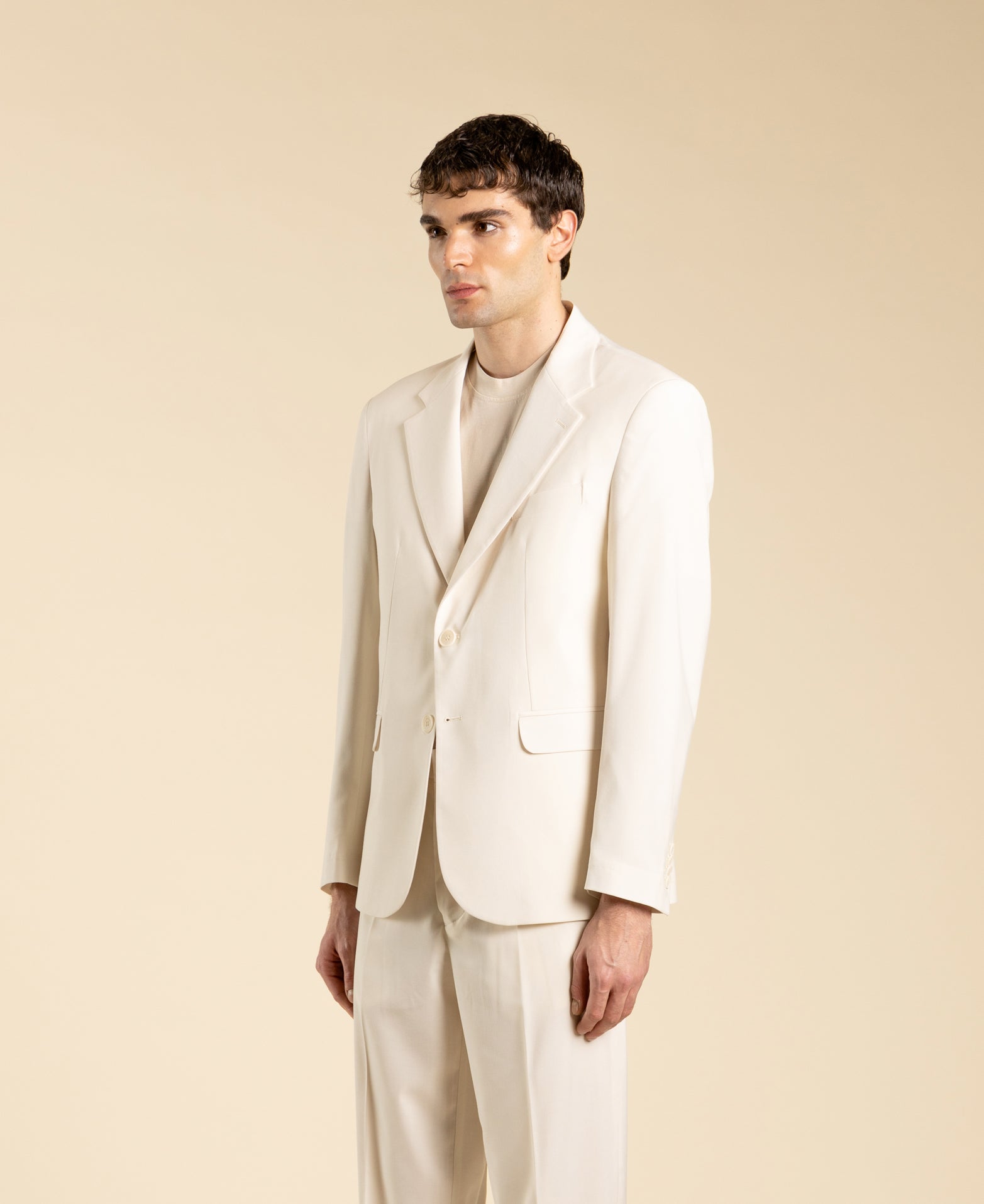 Veste à simple boutonnage - Crème