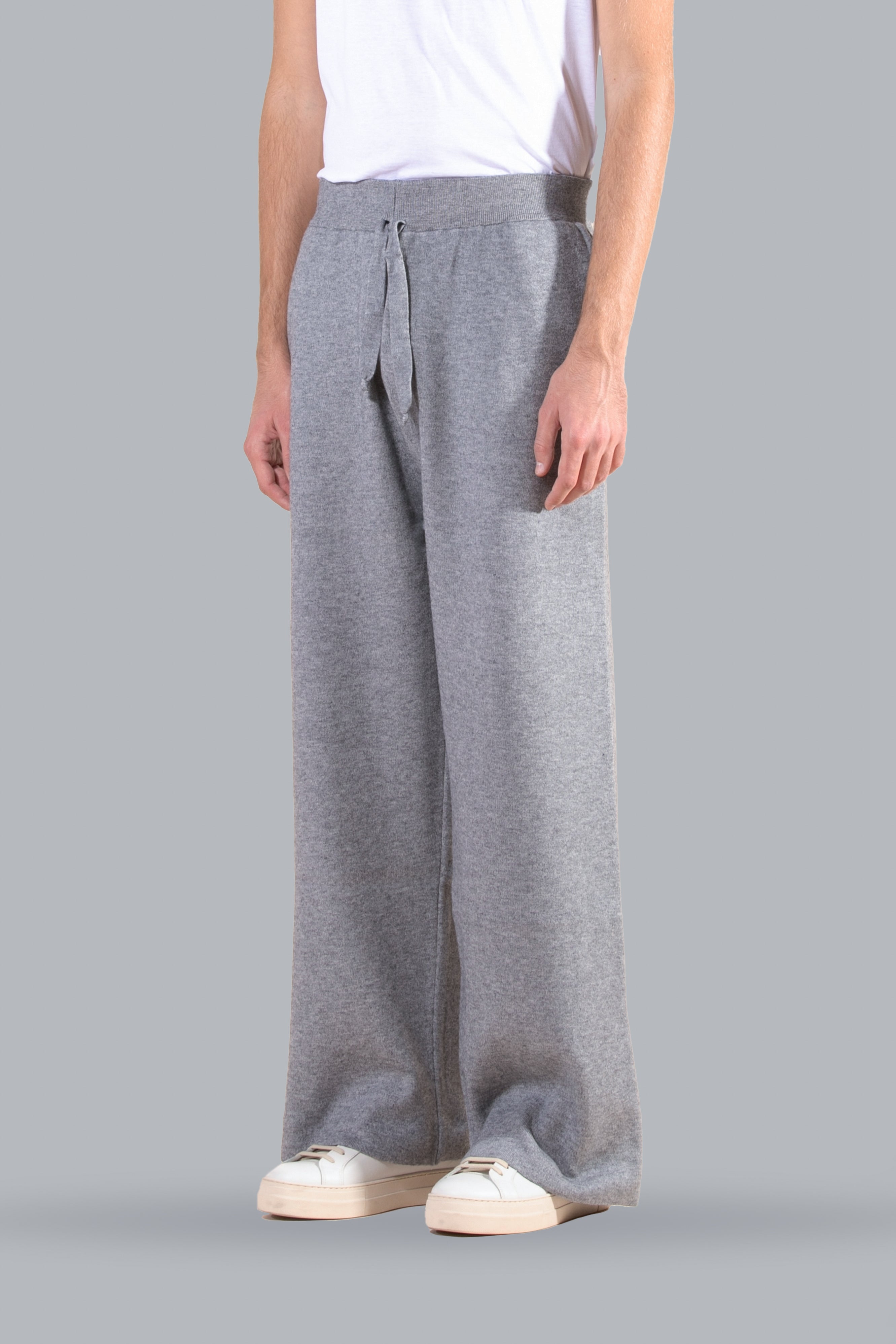 Pantalon large en viscose - Gris