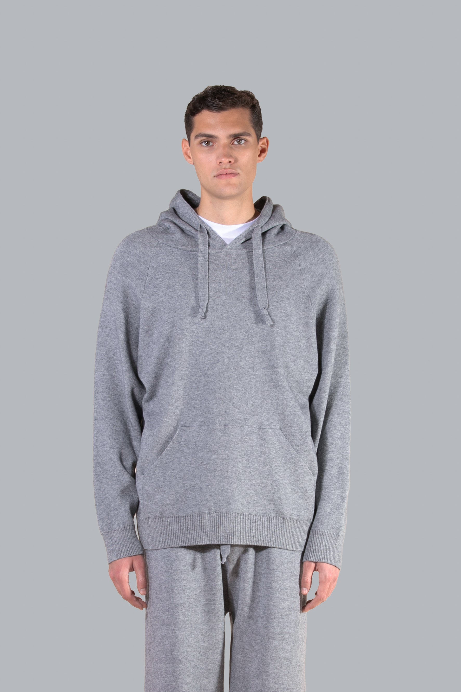 Pull à capuche en viscose - Gris