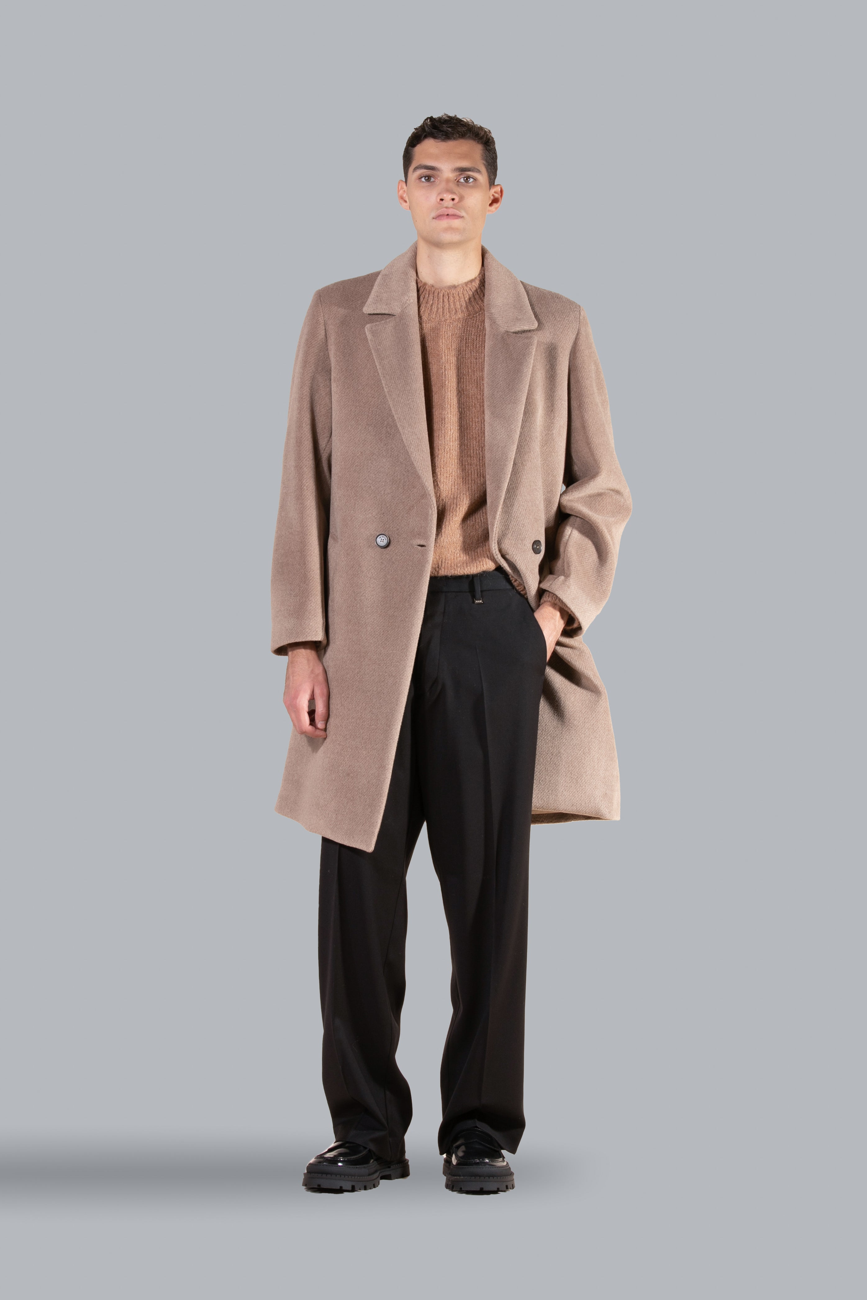 Manteau coupe oversize - Beige