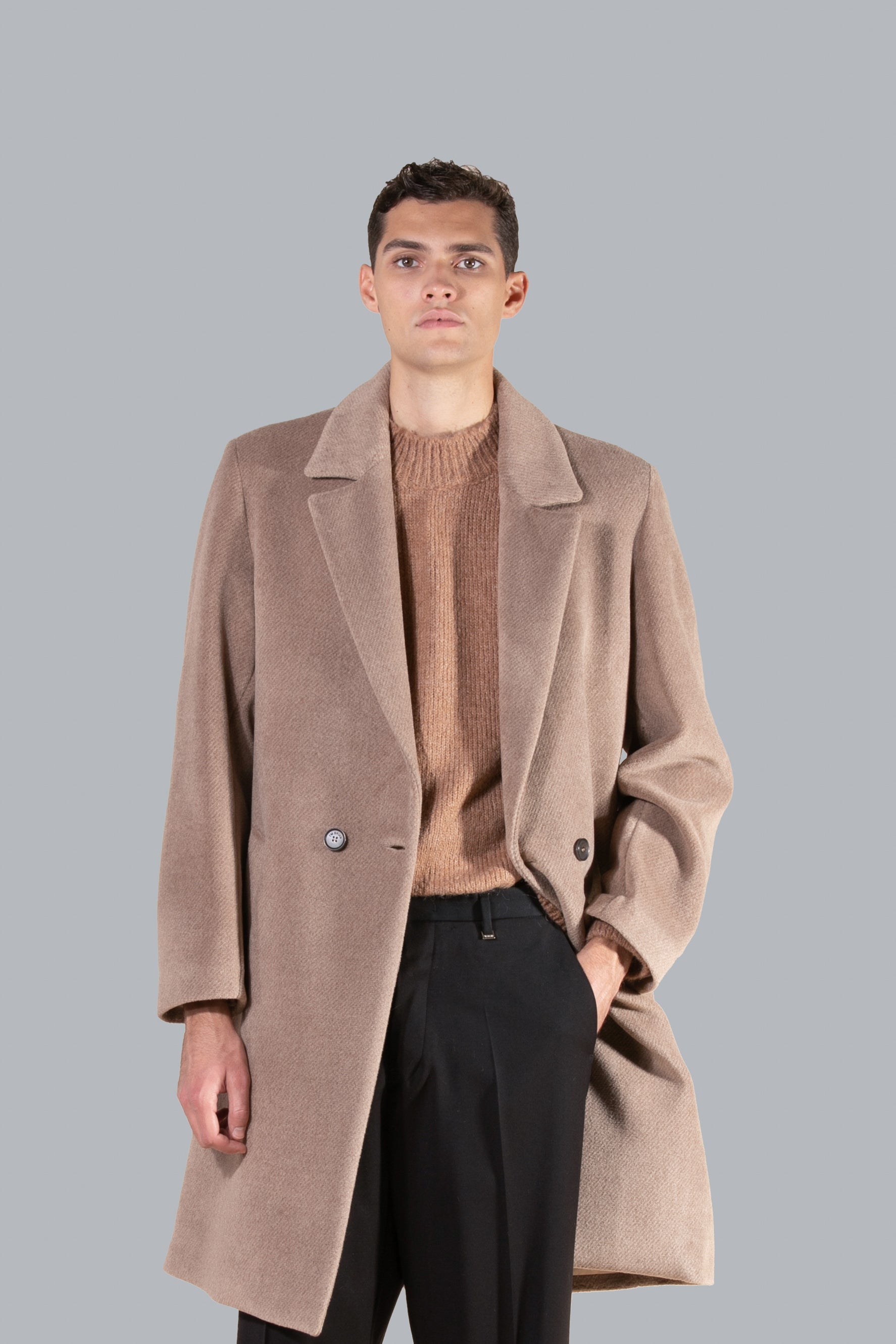 Manteau coupe oversize - Beige