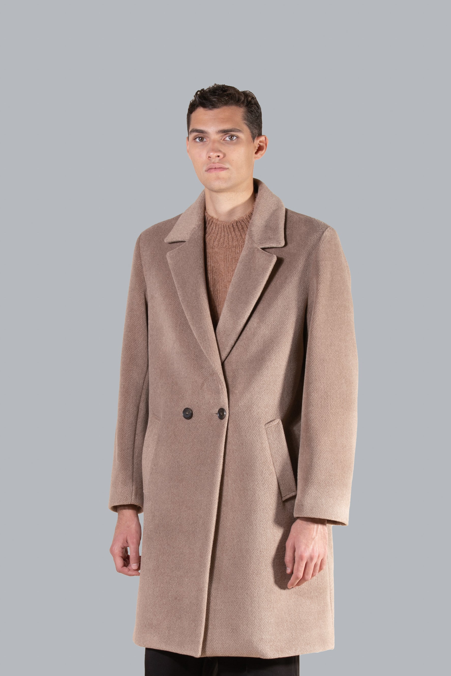 Manteau coupe oversize - Beige