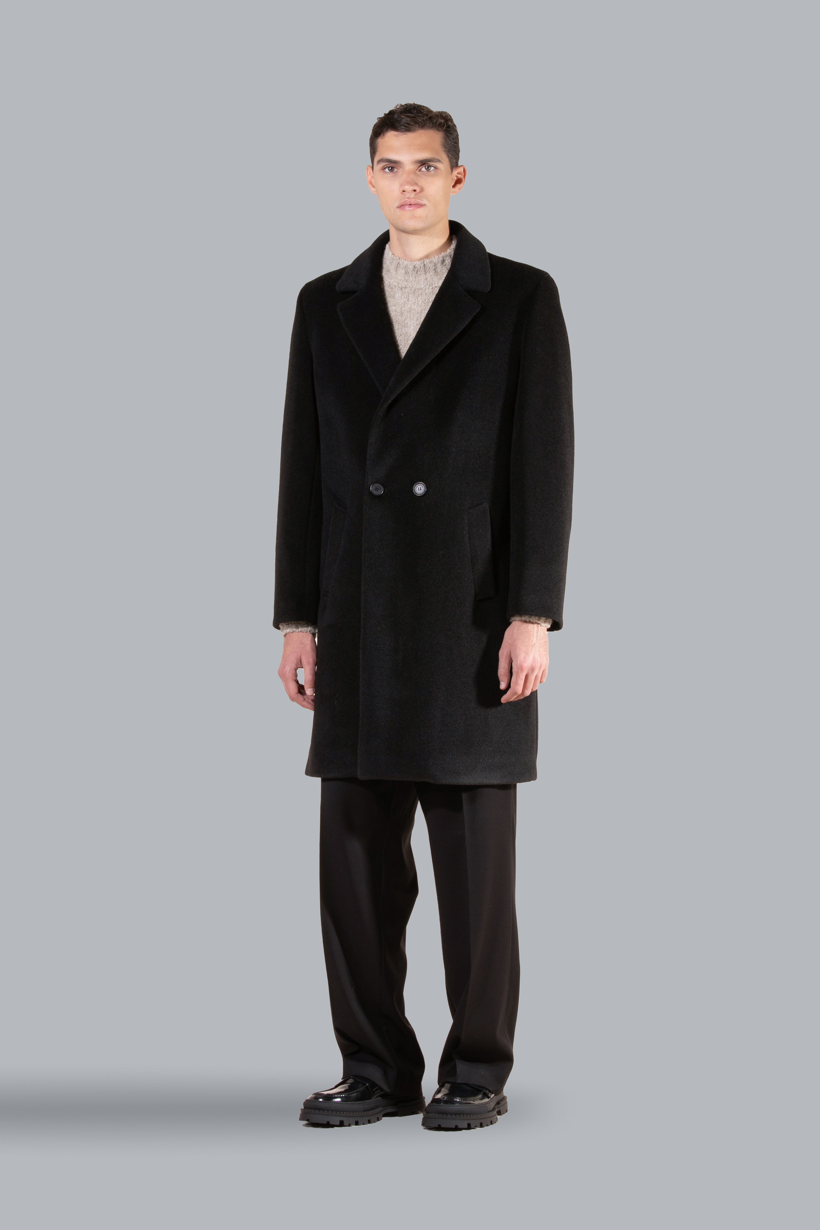 Manteau coupe oversize - Noir