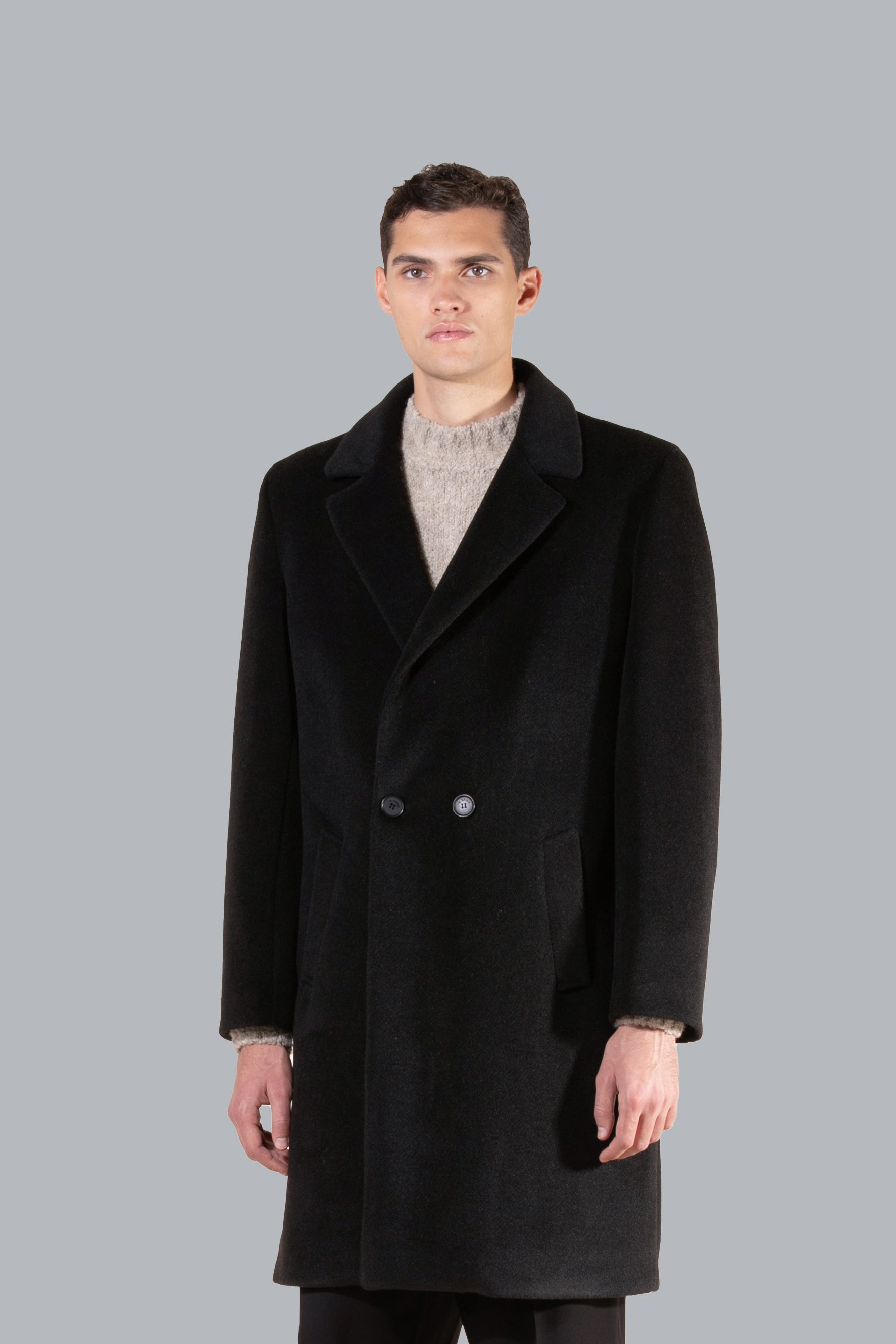 Manteau coupe oversize - Noir