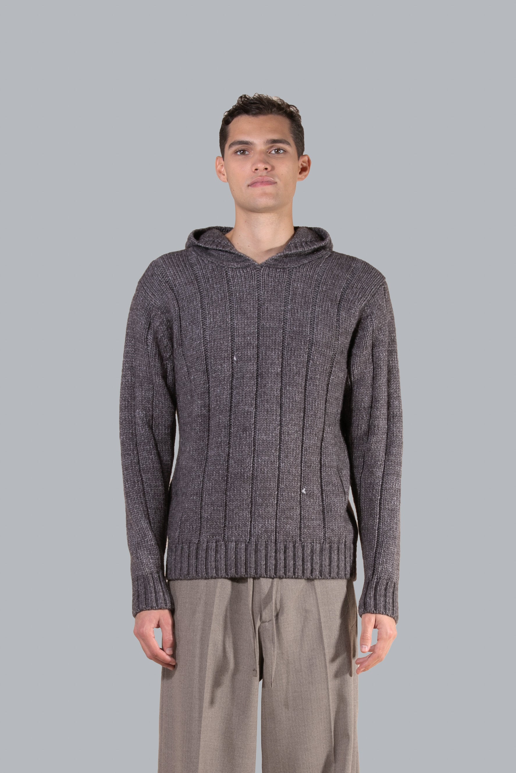 Pull côtelé en alpaga et laine - Moro