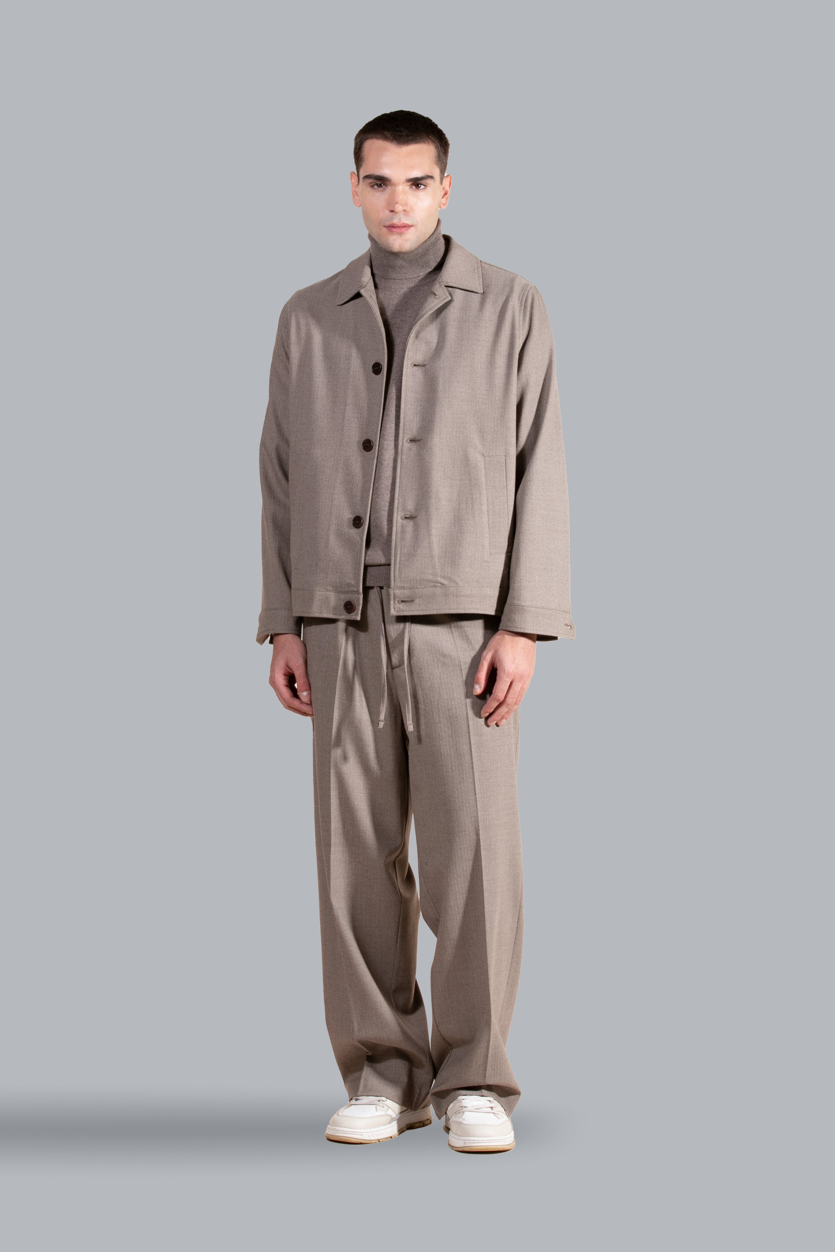 Pull à col roulé en cachemire mélangé - Moro