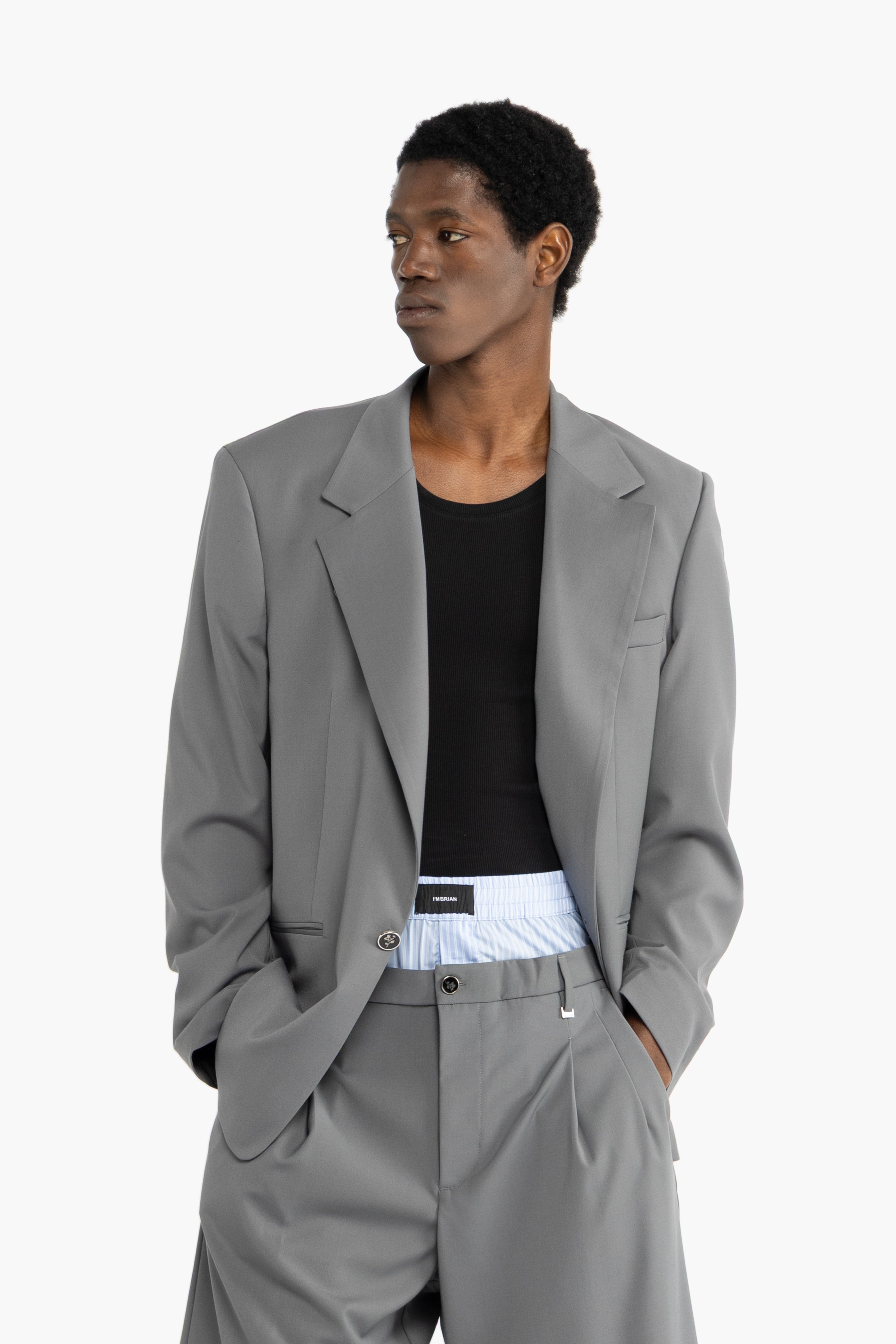 Giacca da abito oversize - Grigio