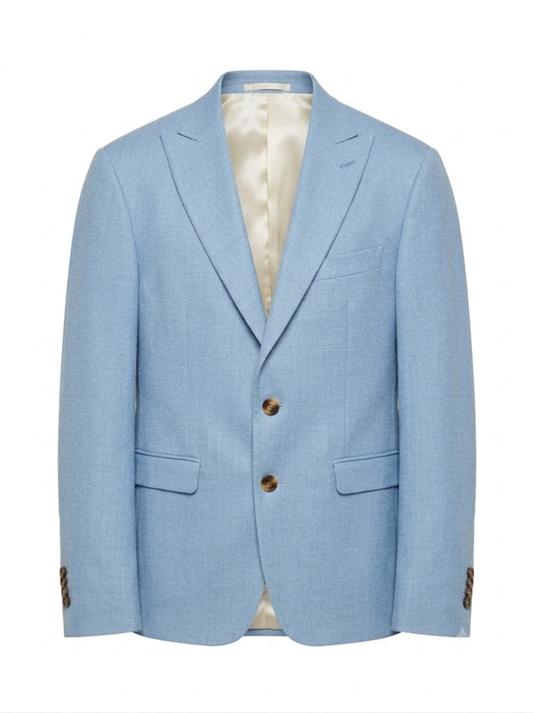 Veste à simple boutonnage et col à revers en viscose mélangée - Ice