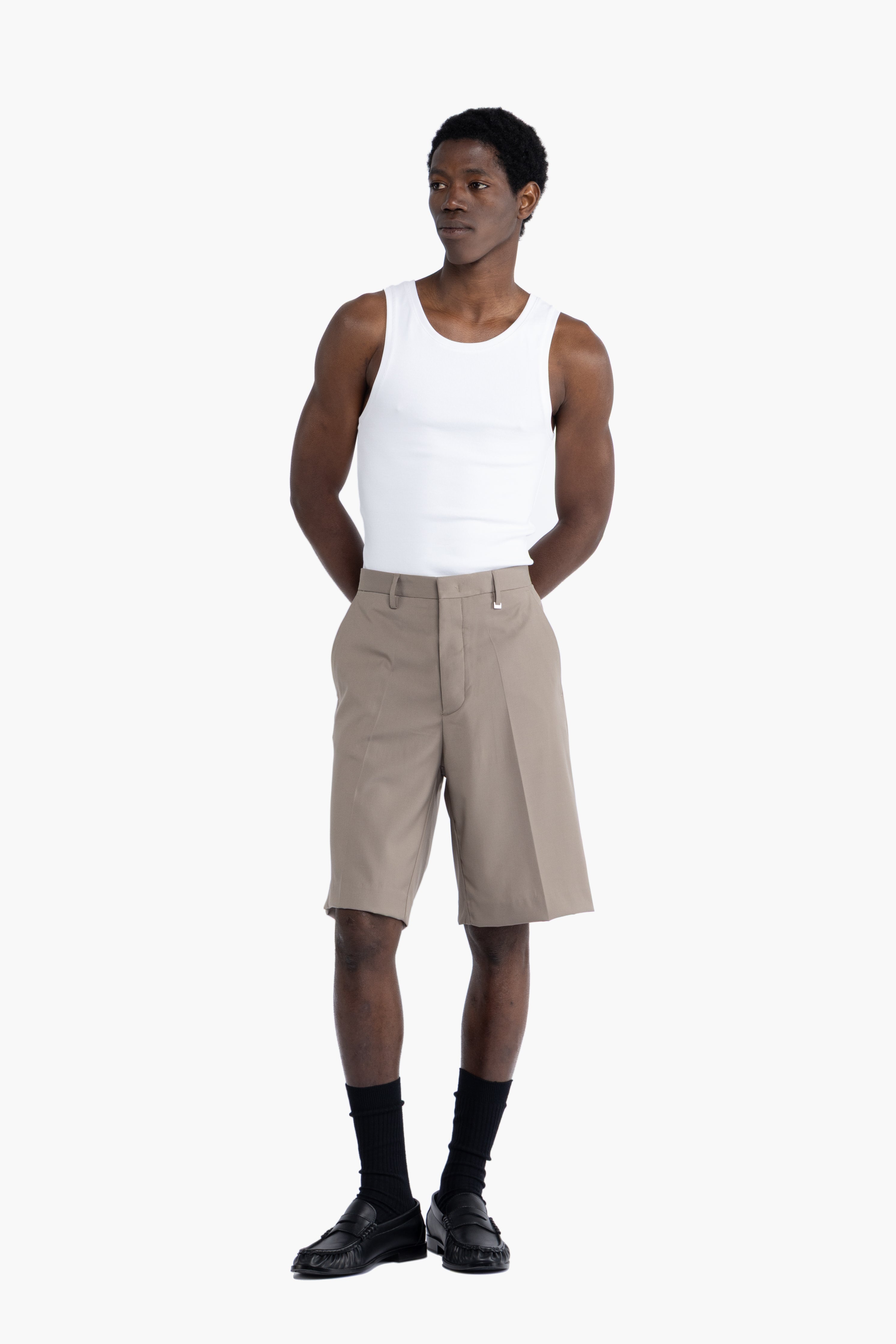 Bermuda tasca america - Taupe