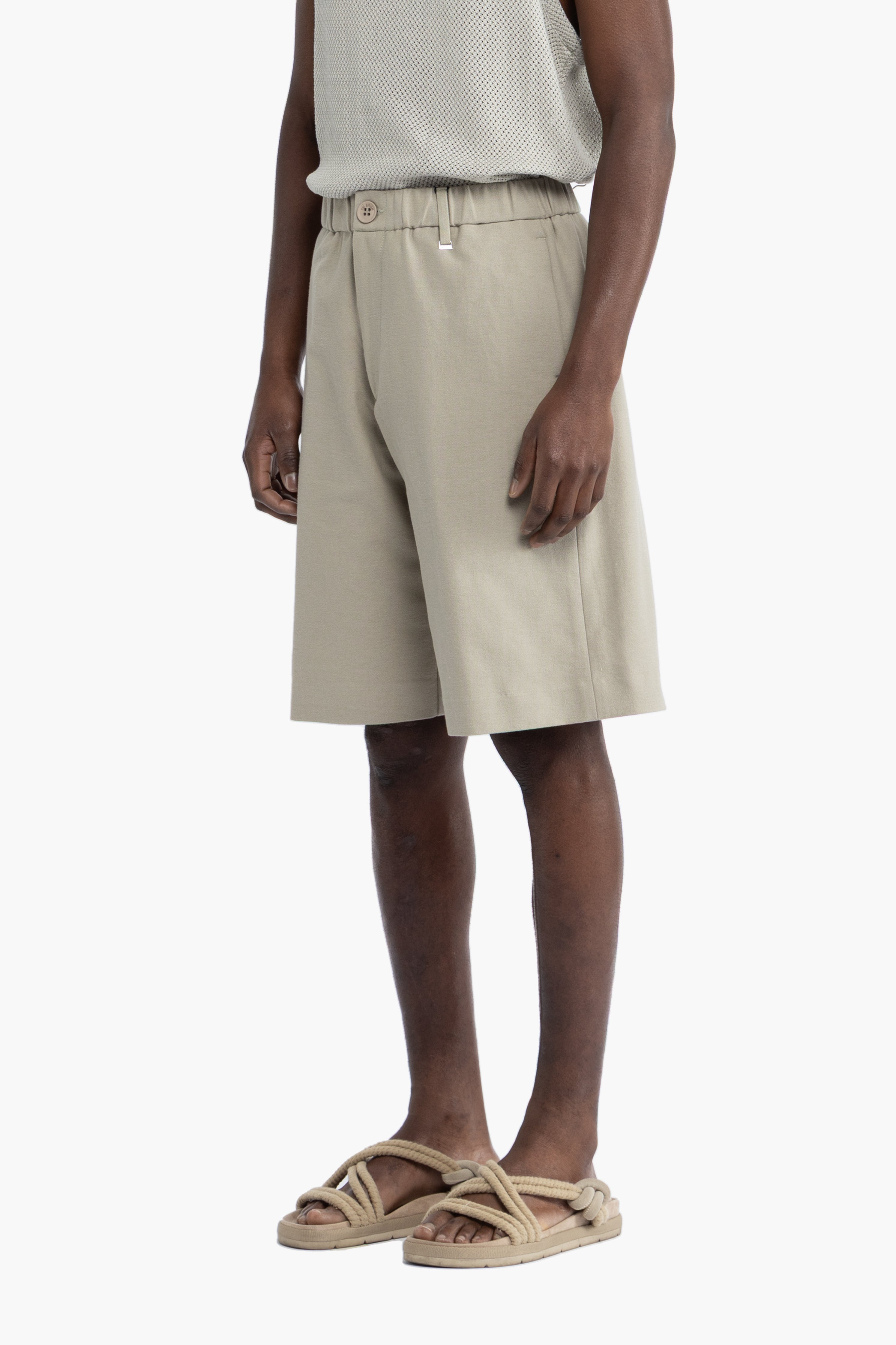 Bermuda in cotone lino - Verde