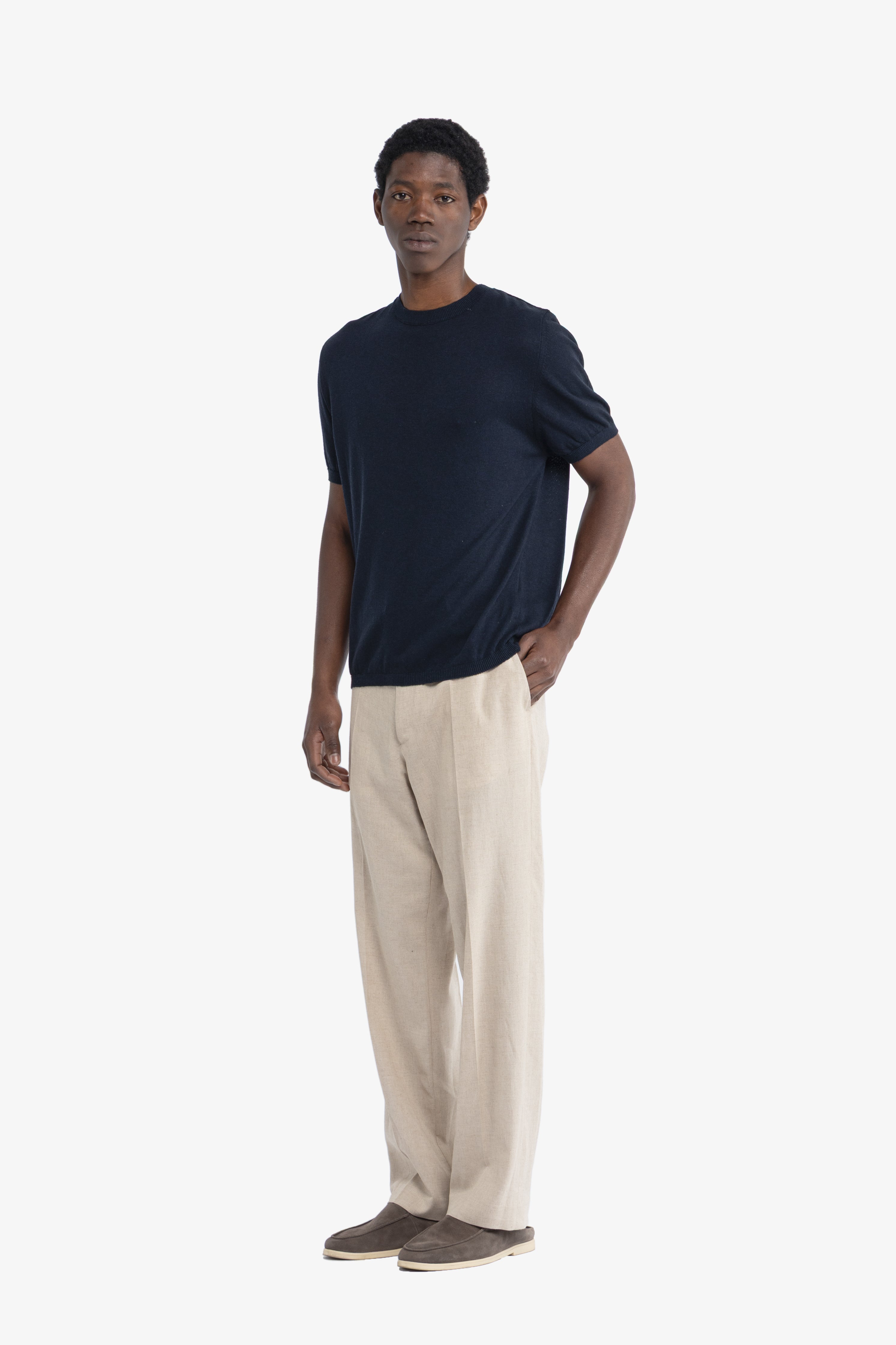 Maglia in filo di cotone - Blu