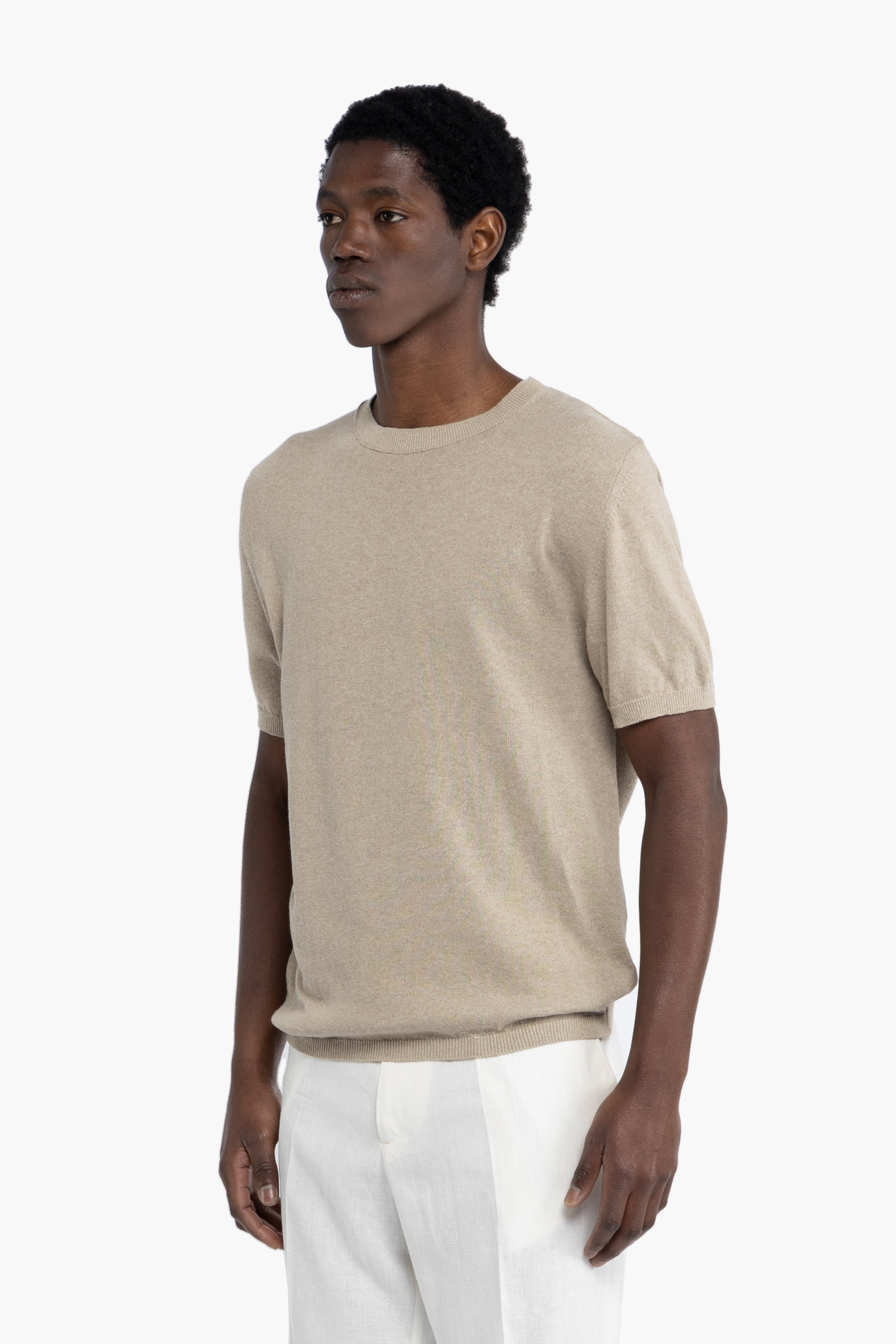 Maglia in filo di cotone - Beige