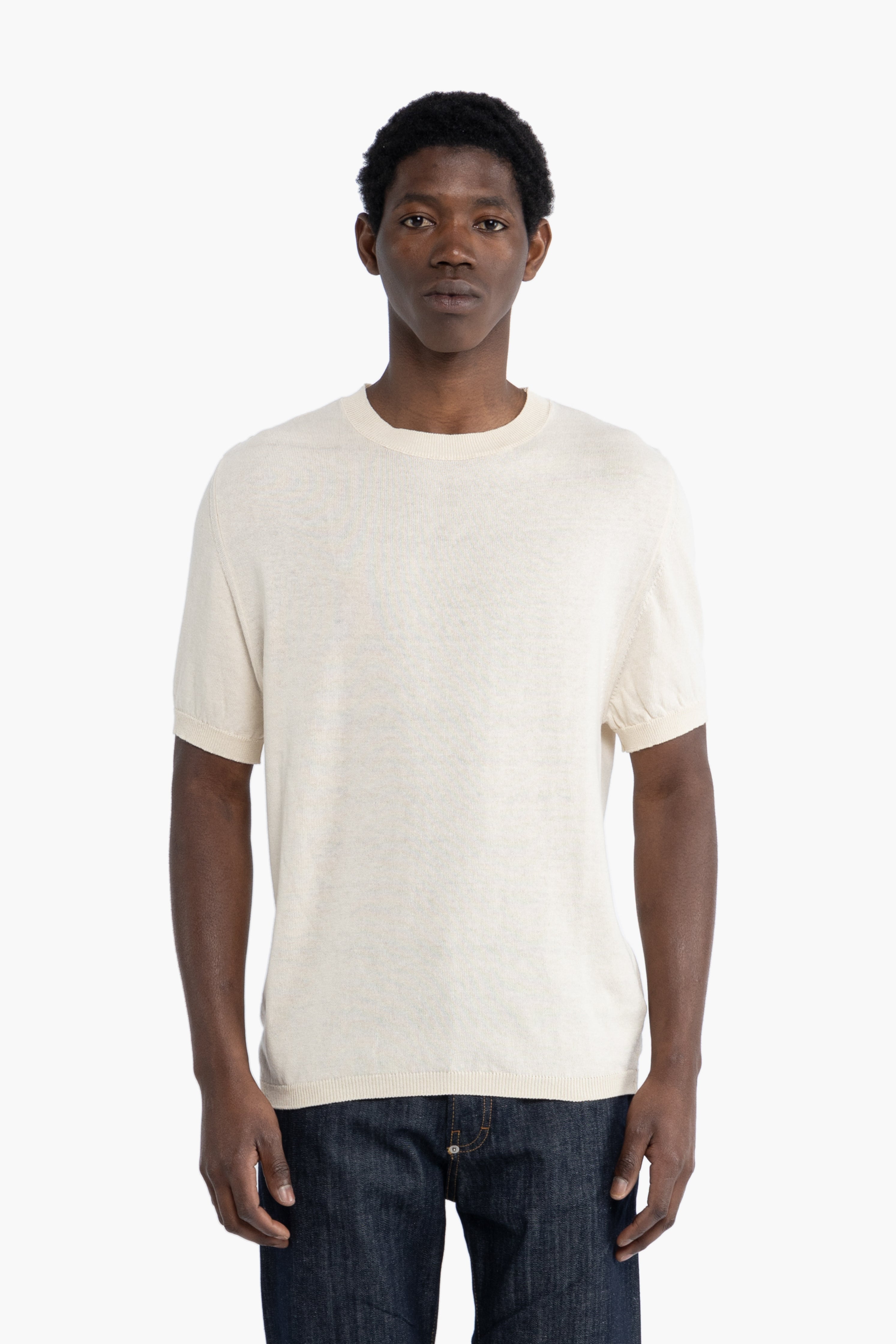 Maglia in filo di cotone - Panna
