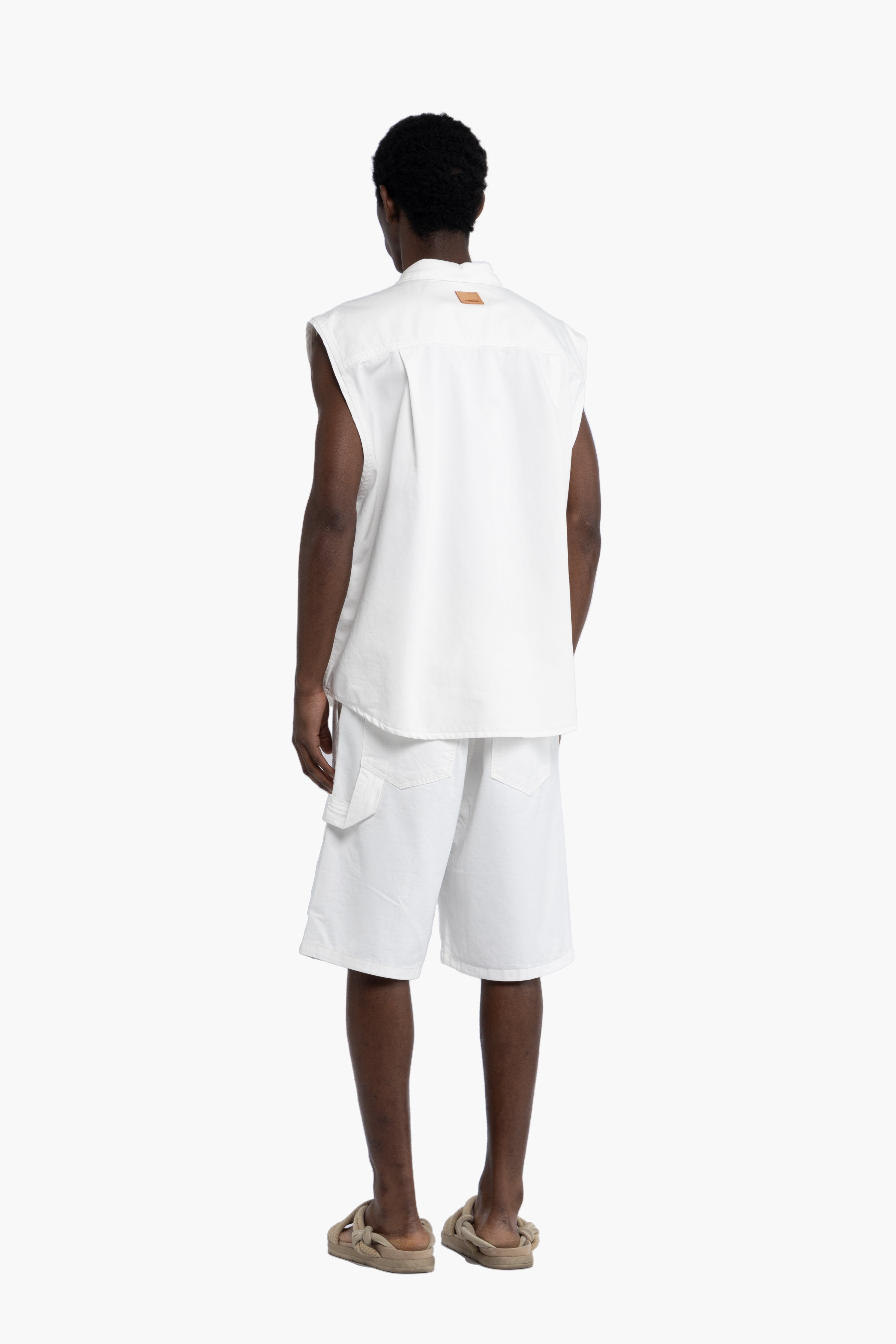 Bermuda carpenter in cotone - Panna