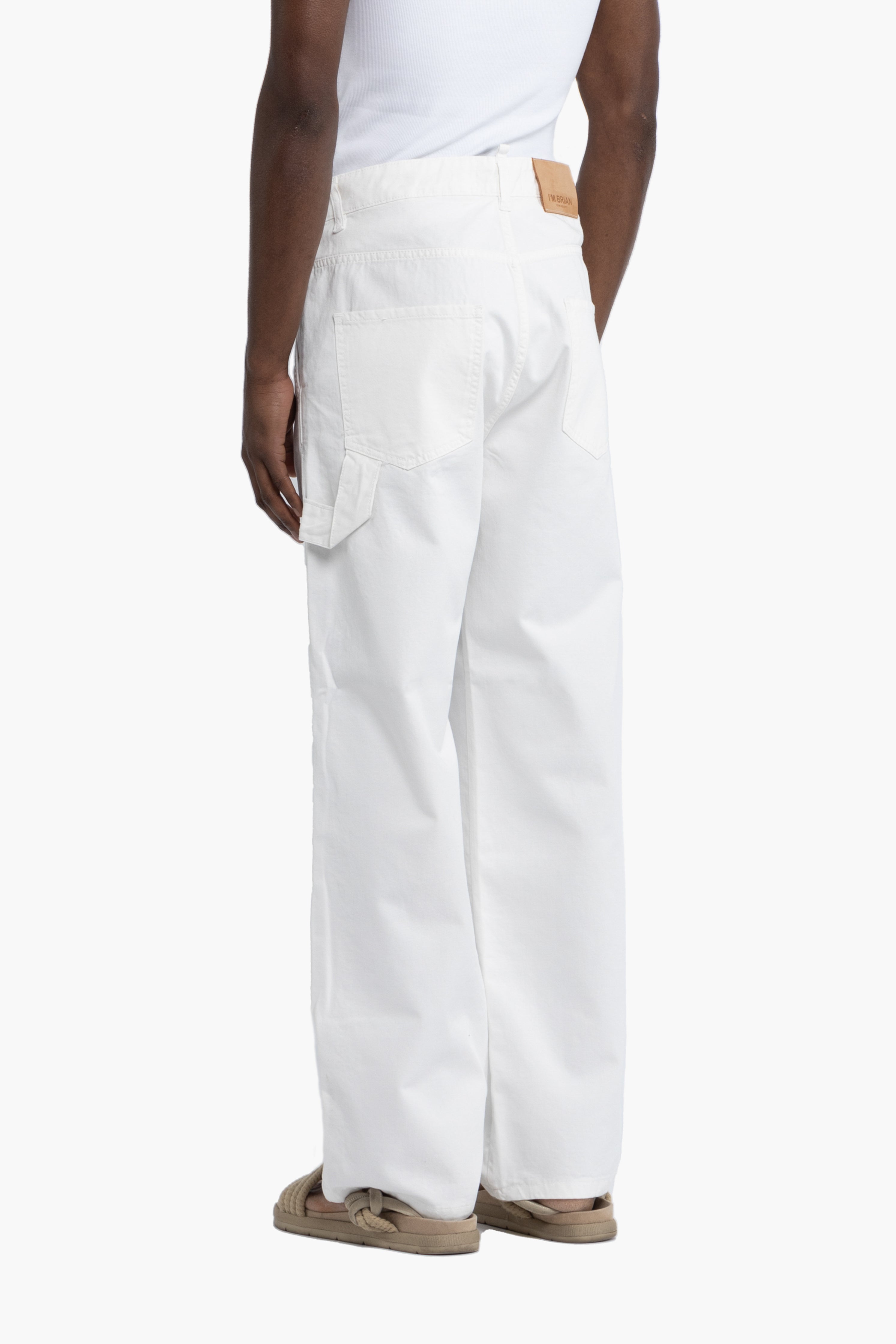 Jeans carpenter gamba ampia - Panna