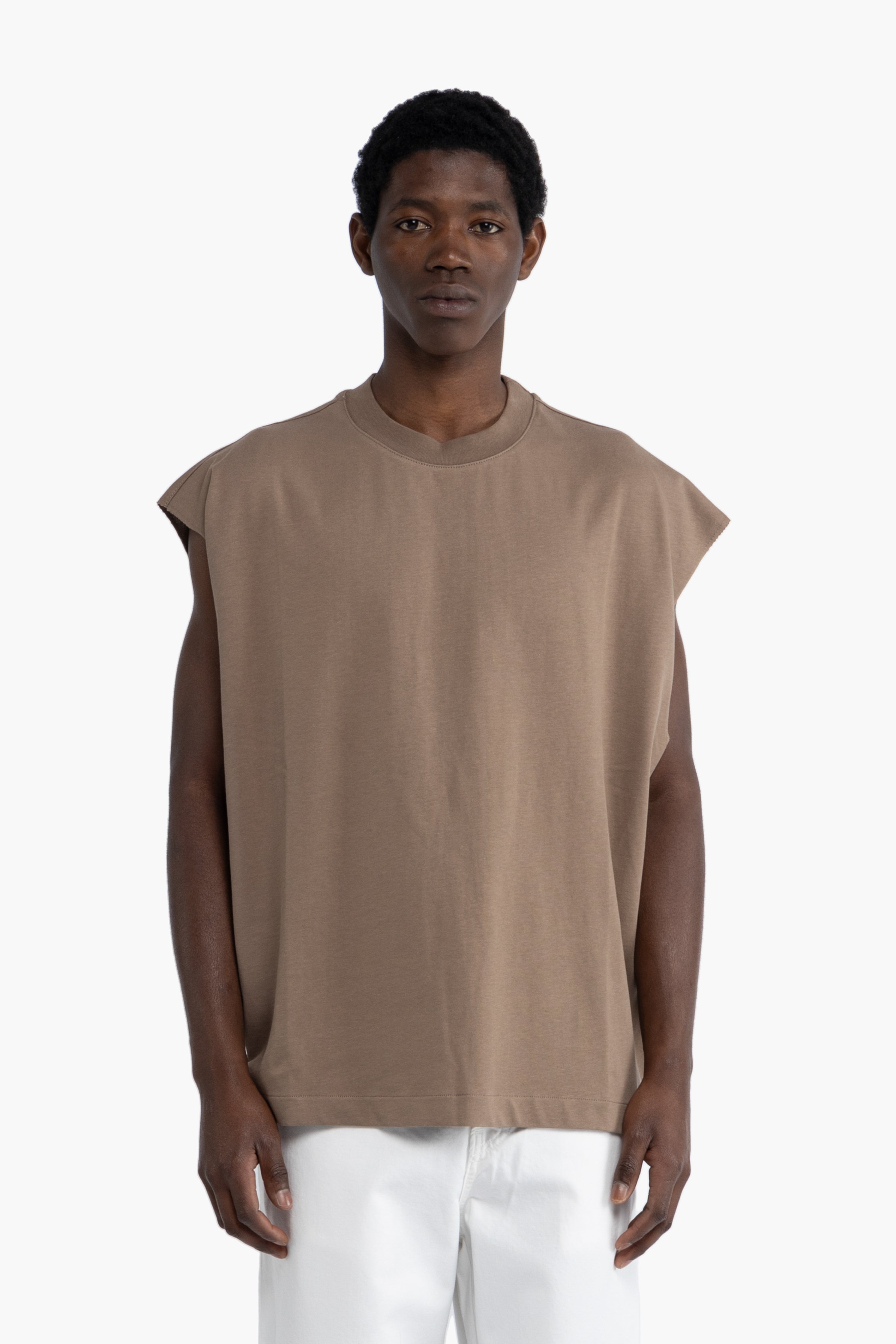 Canotta smanicata oversize - Fango