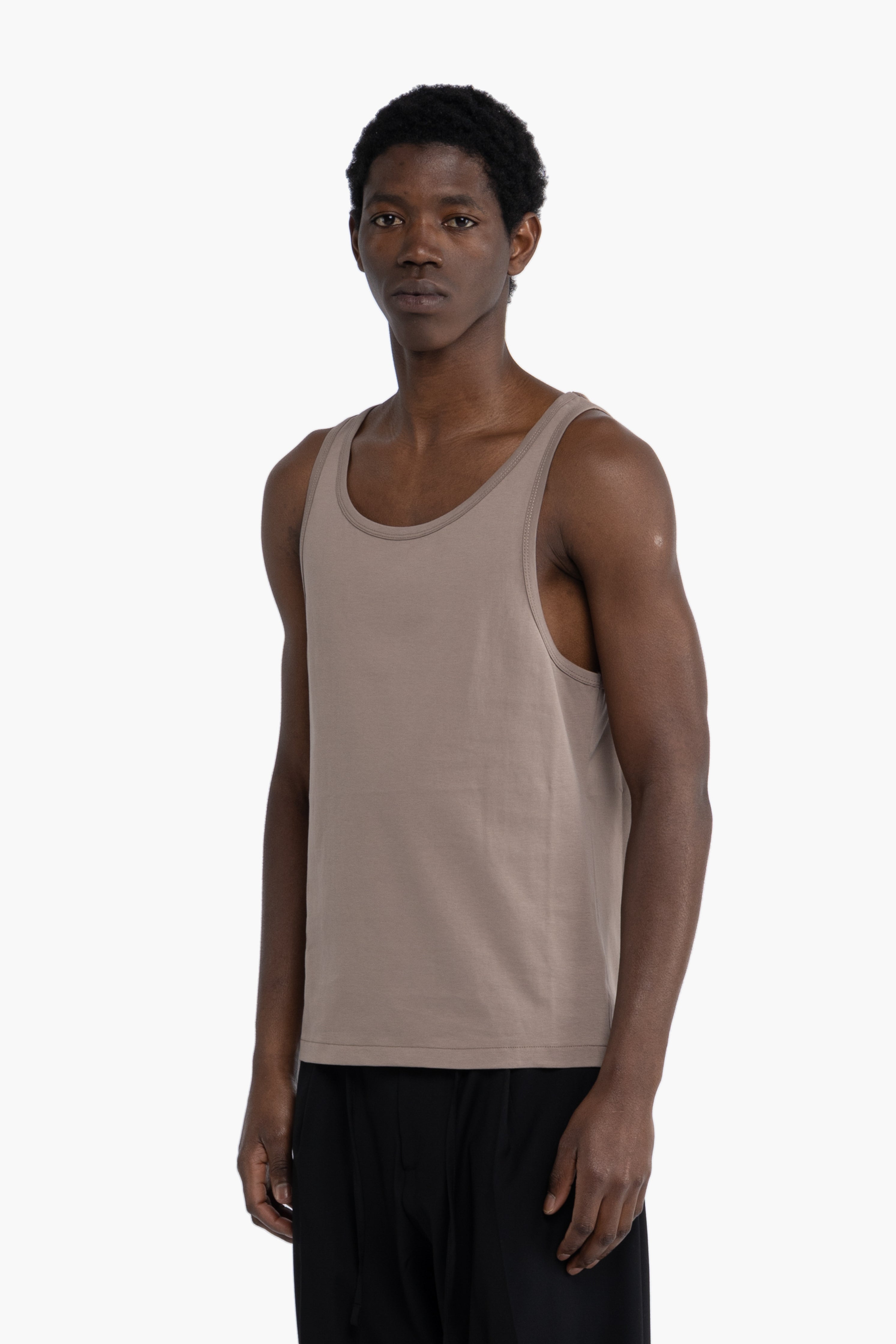 Canotta in cotone - Taupe