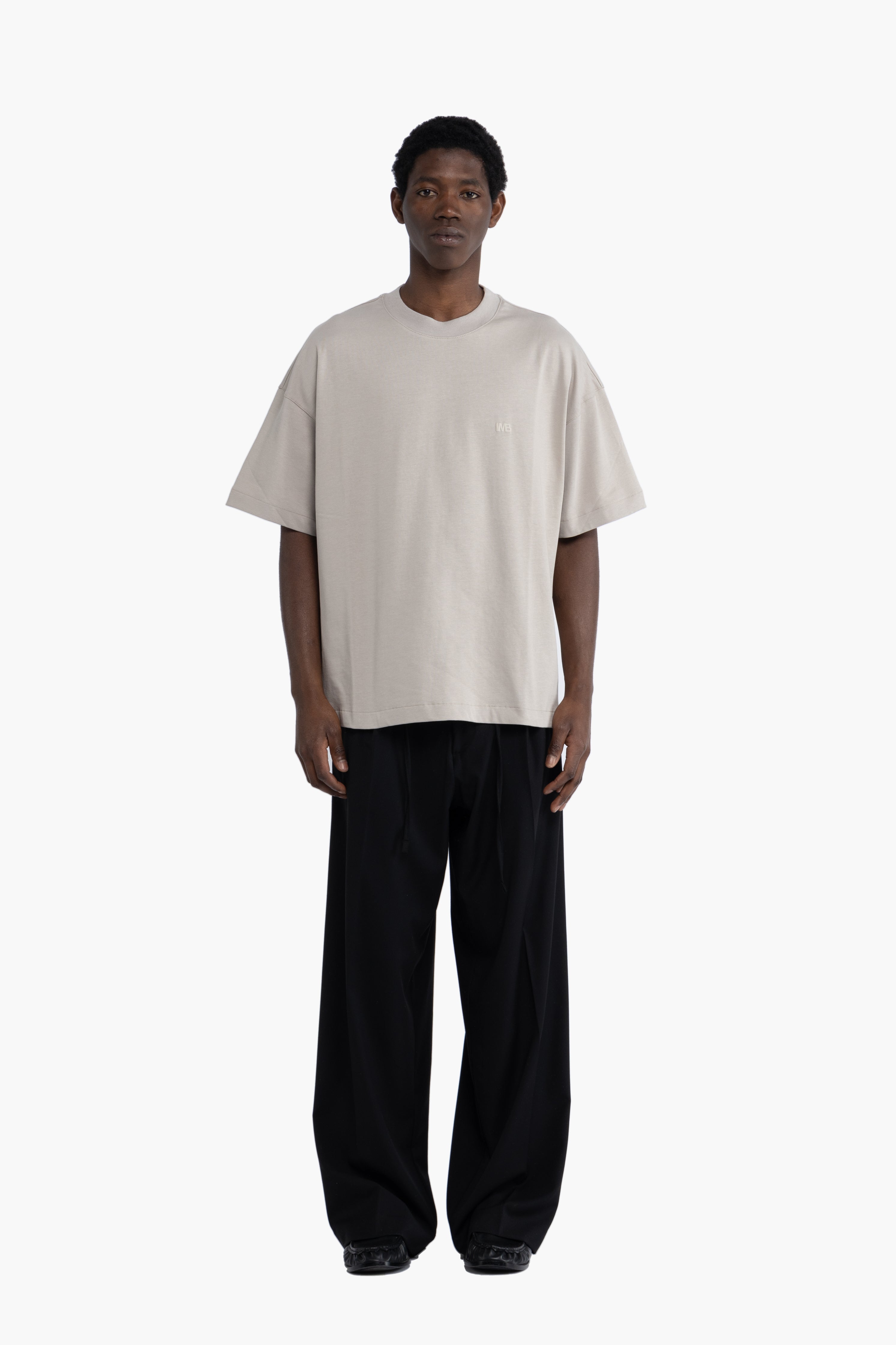 T-shirt oversize logo - Beige