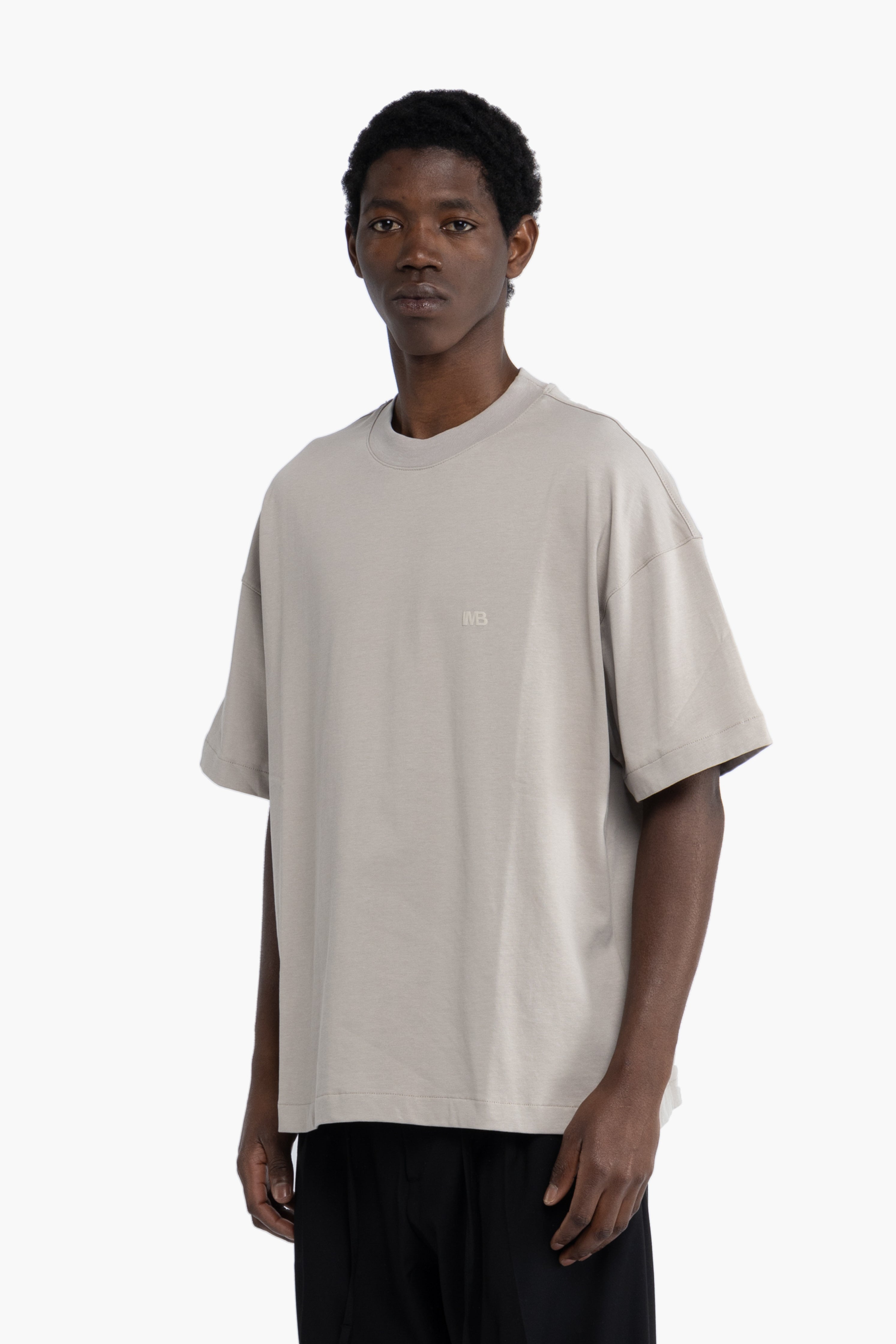 T-shirt oversize logo - Beige