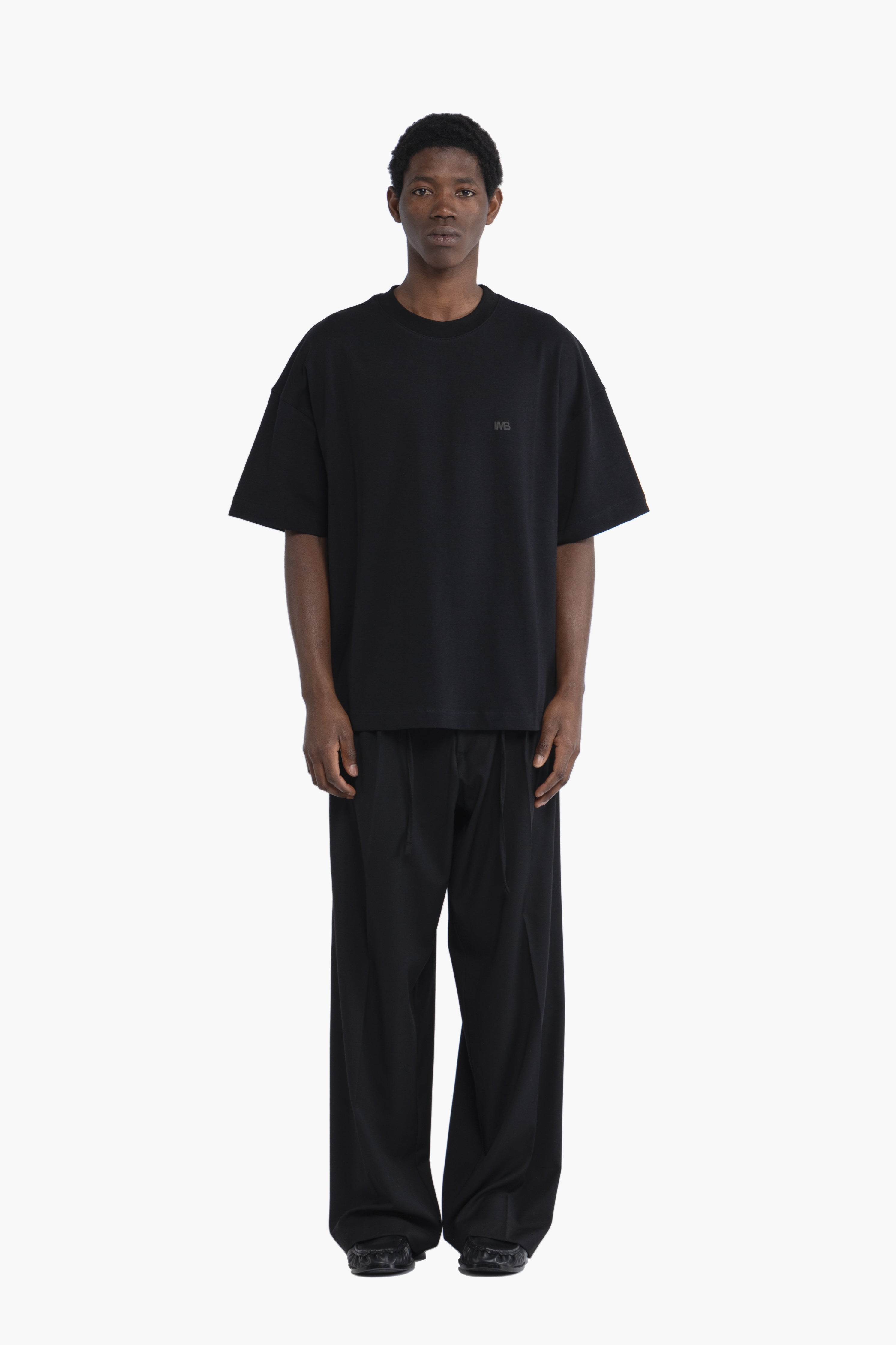 T-shirt oversize logo - Nero