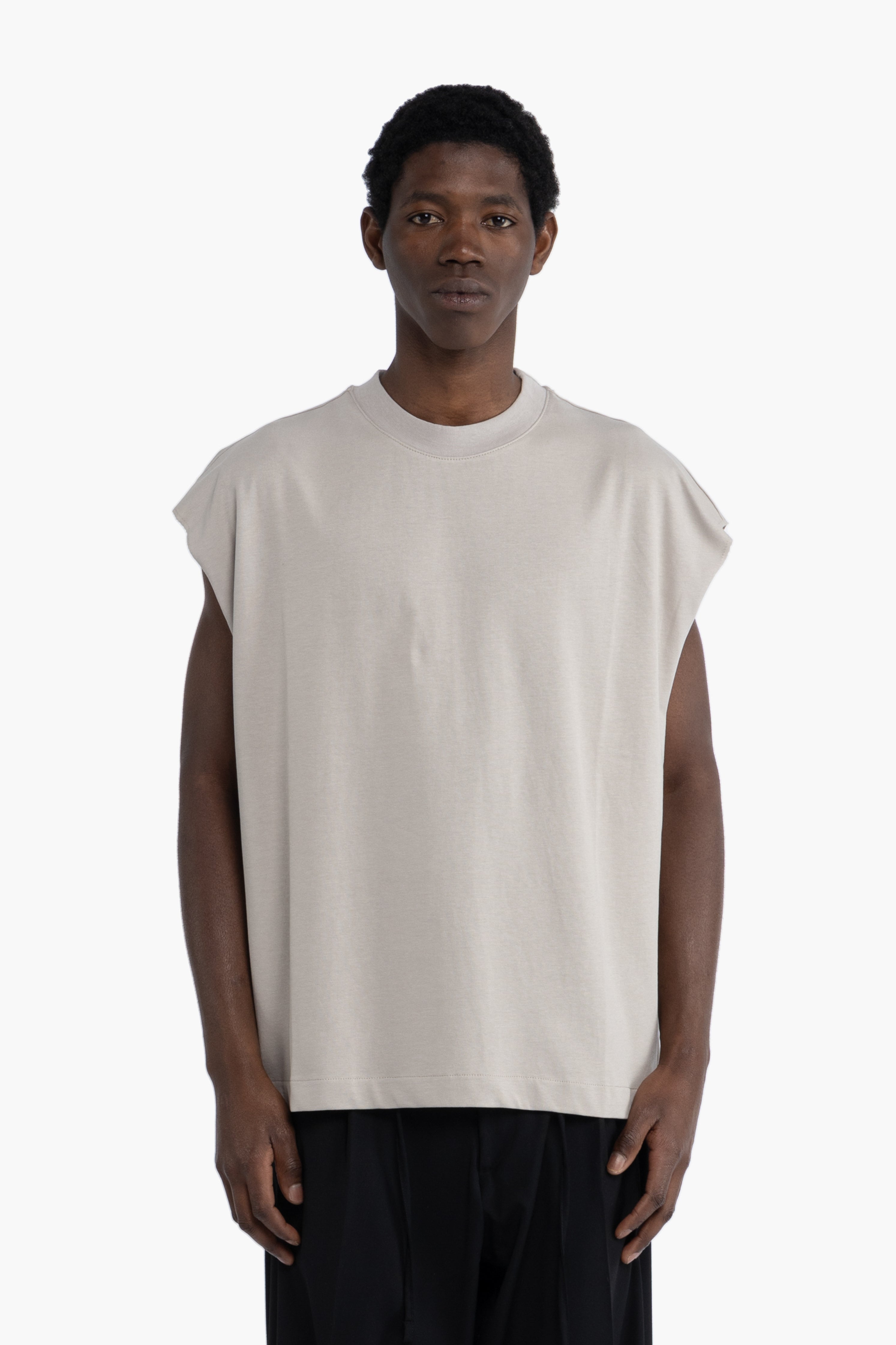 Canotta smanicata oversize - Beige
