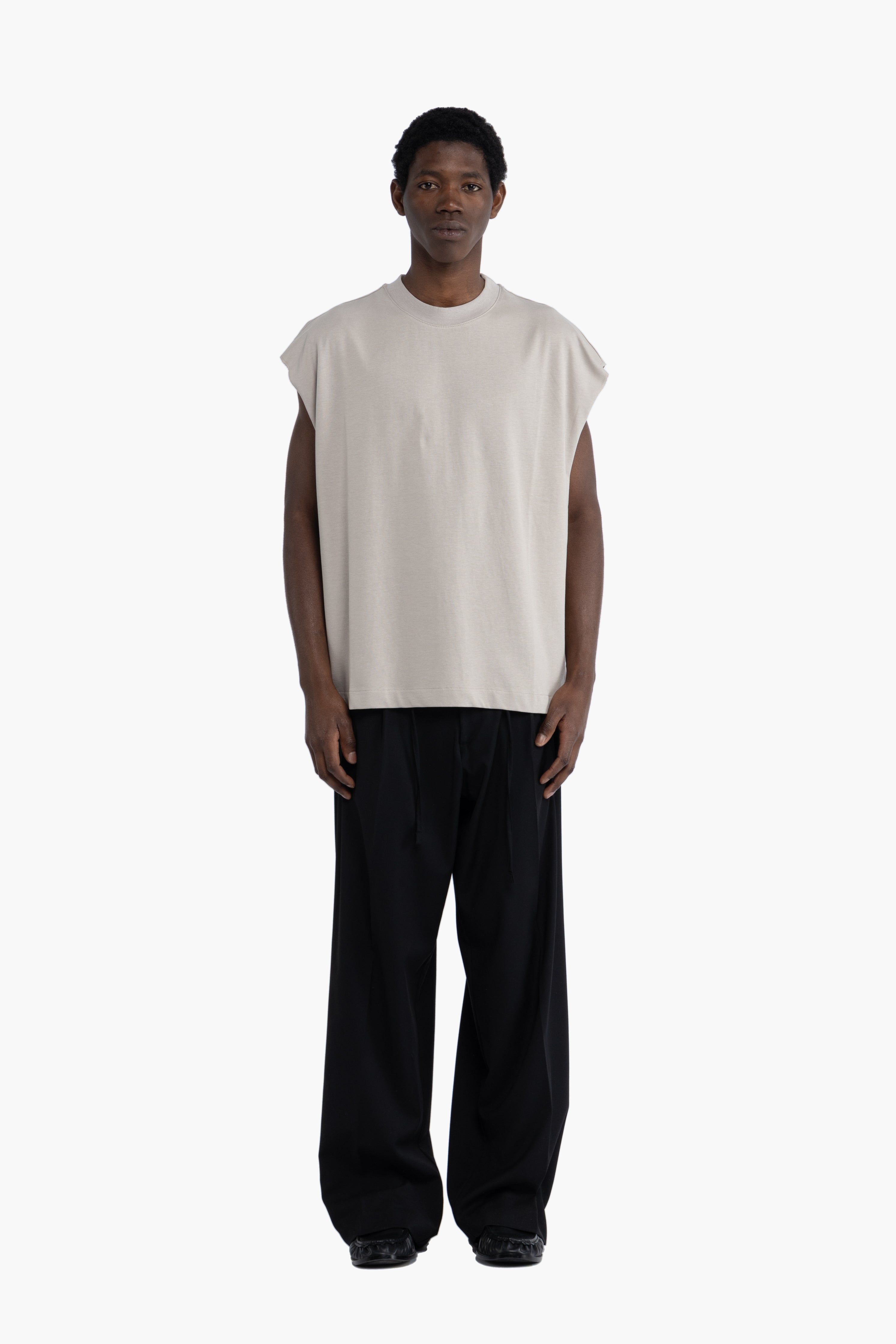 Canotta smanicata oversize - Beige