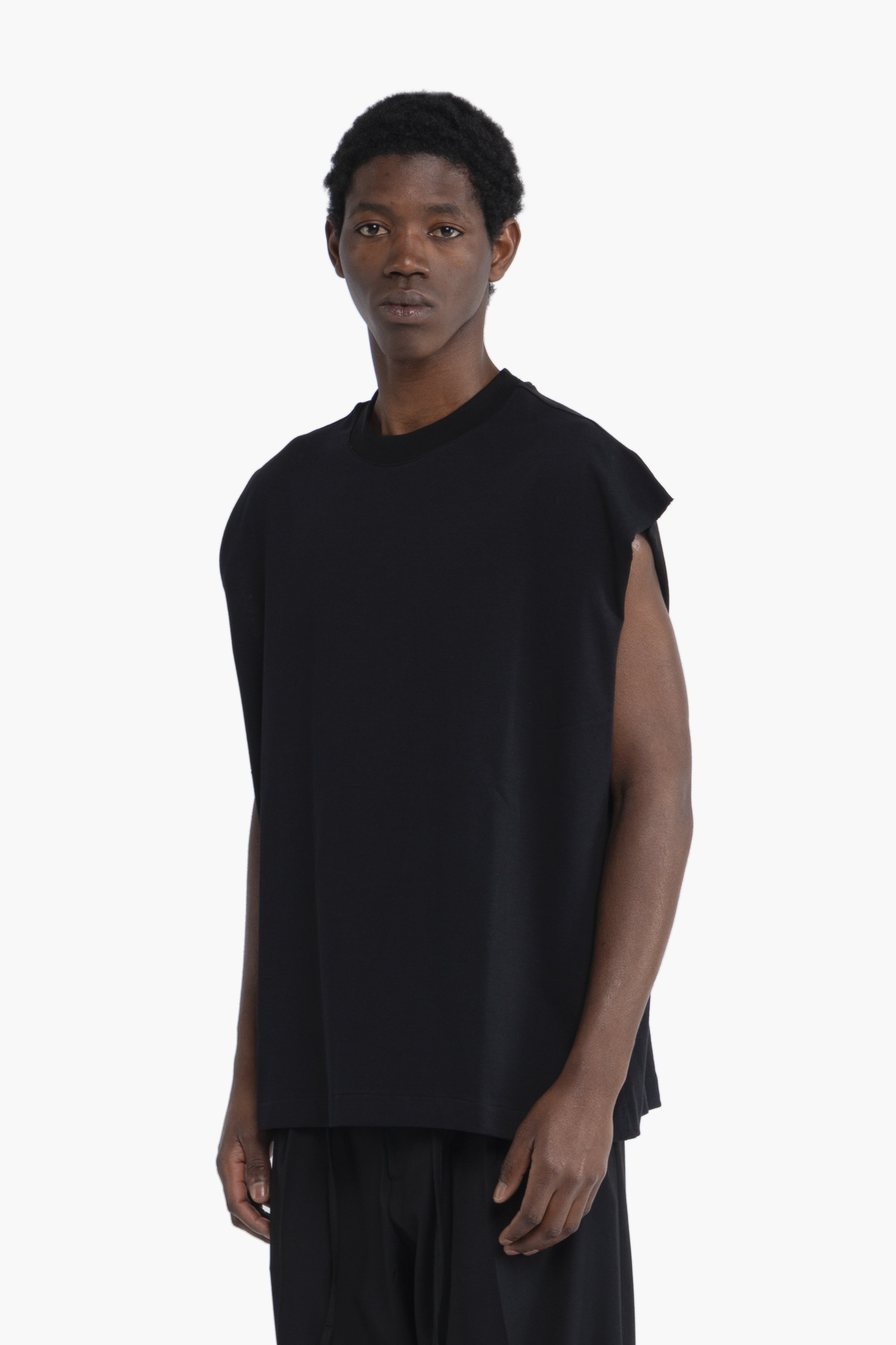 Canotta smanicata oversize - Nero