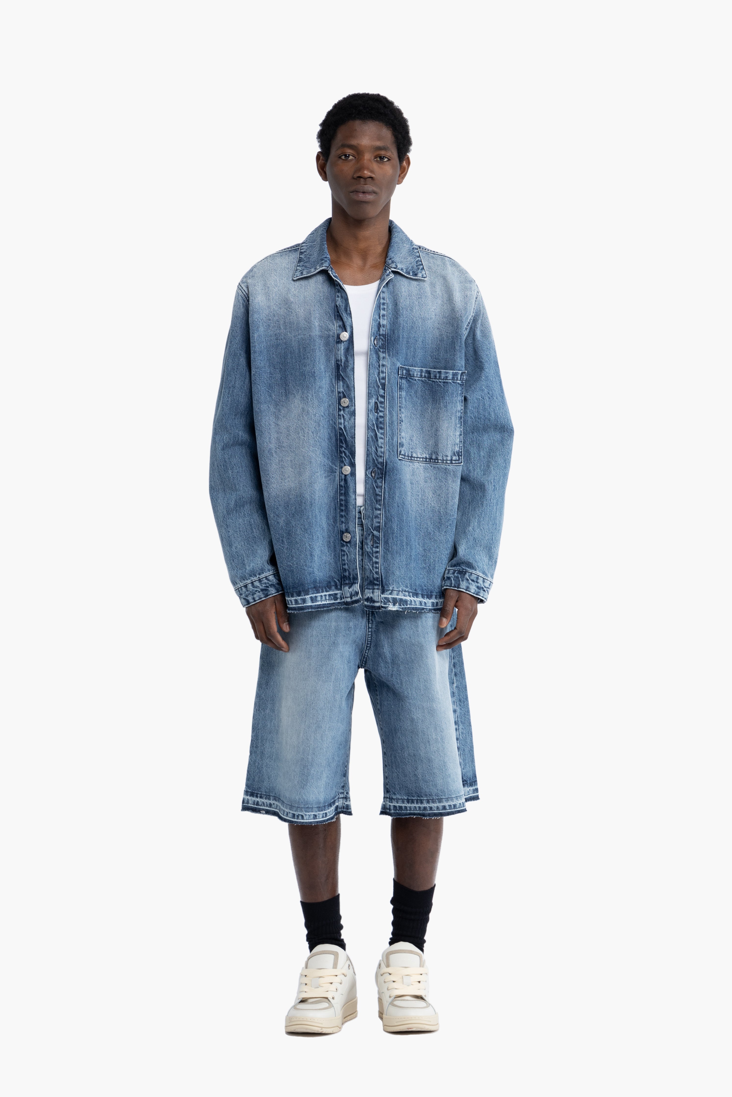 Bermuda in cotone denim