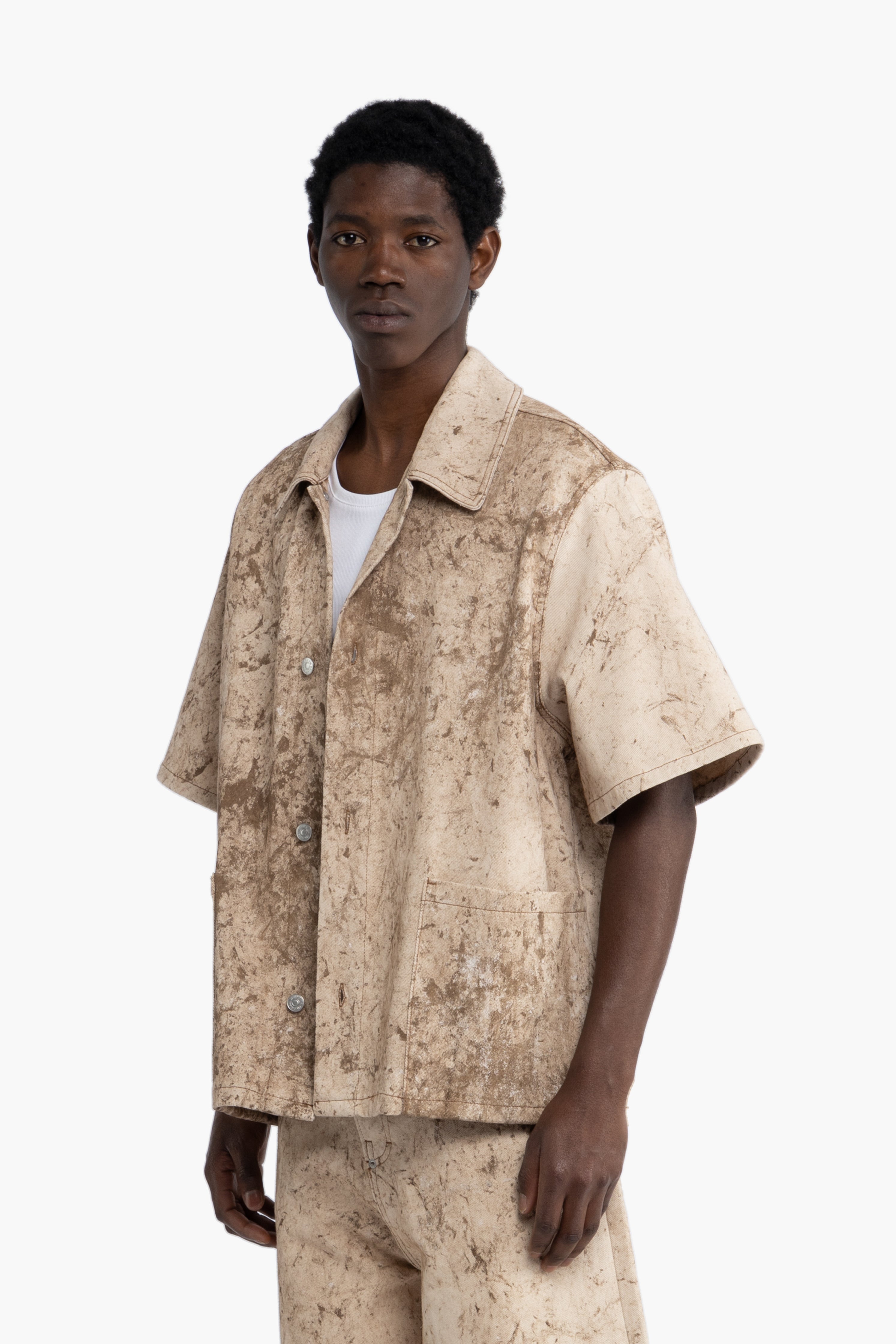 Camicia denim effetto vissuto