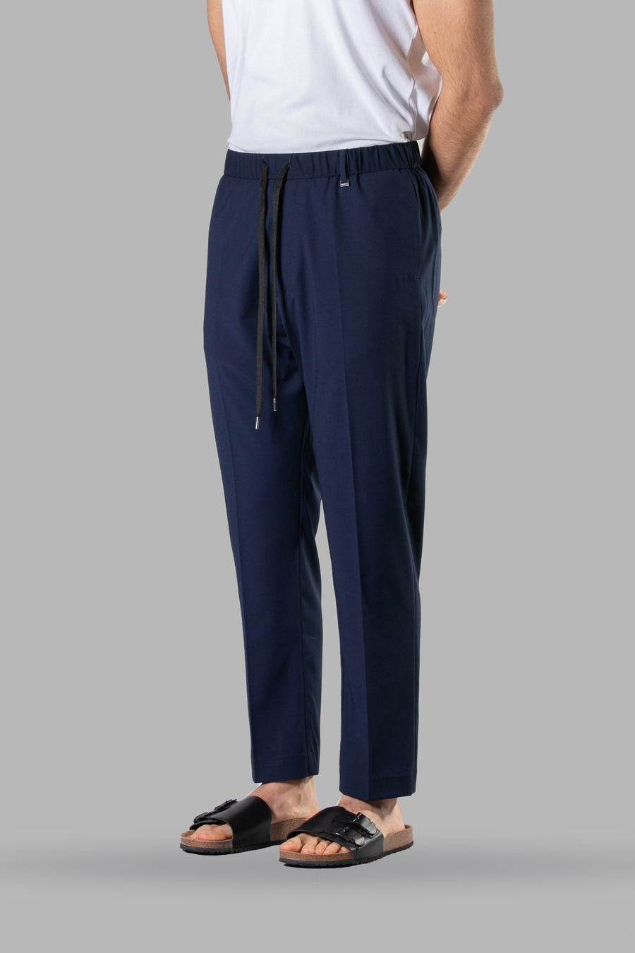 Pantalone con elastico regular fit - Blu