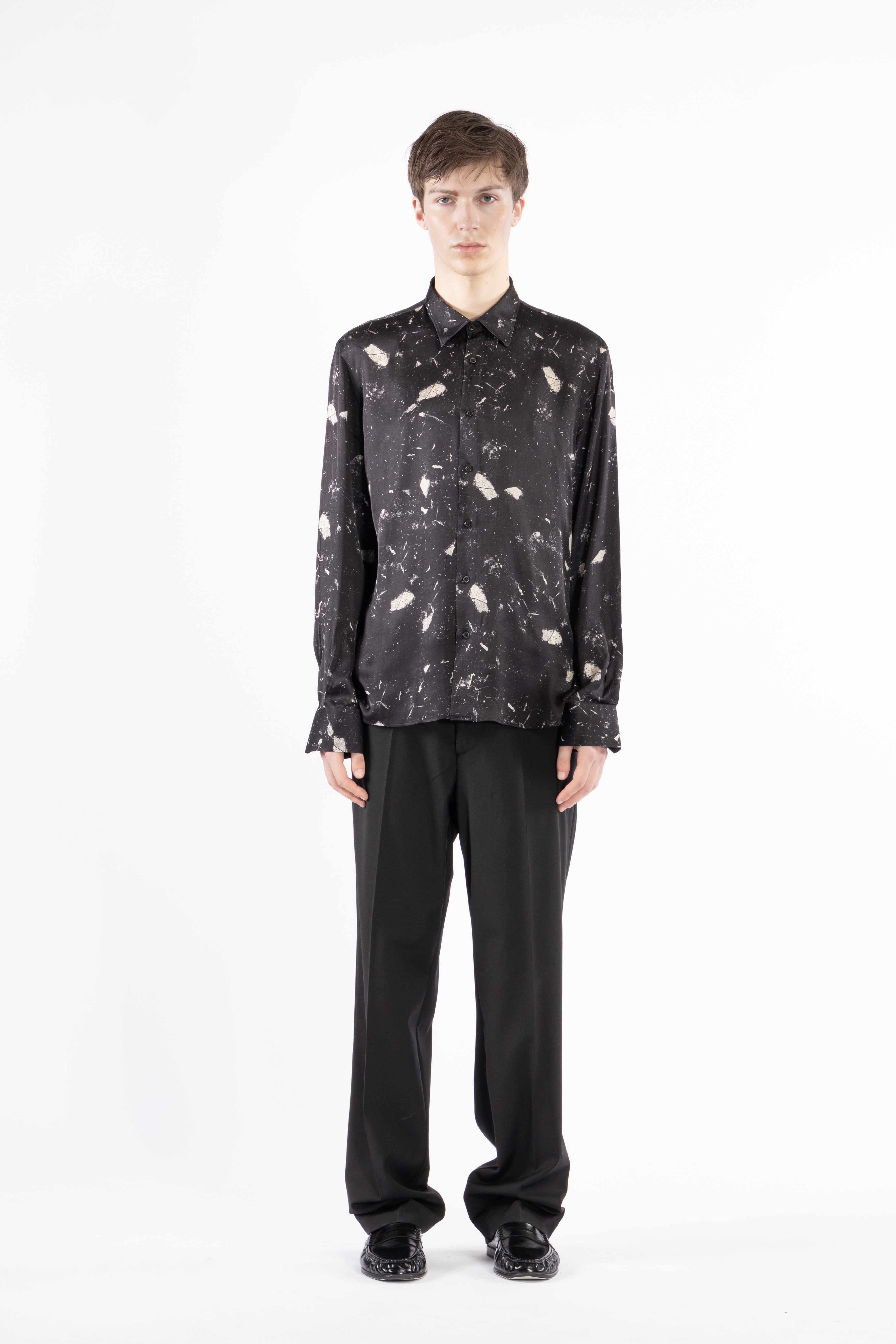 Camicia fluida in viscosa con stampa