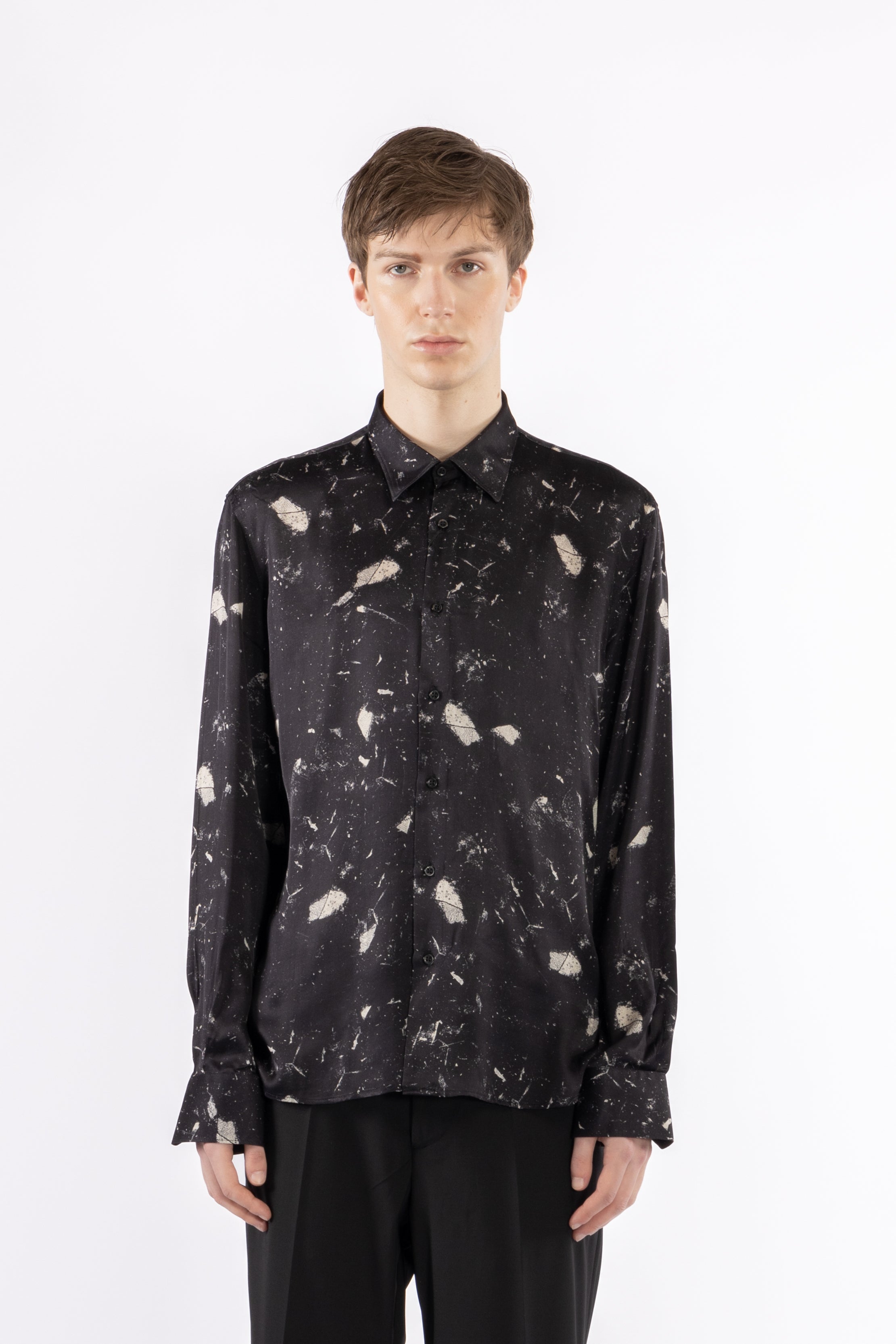 Camicia fluida in viscosa con stampa