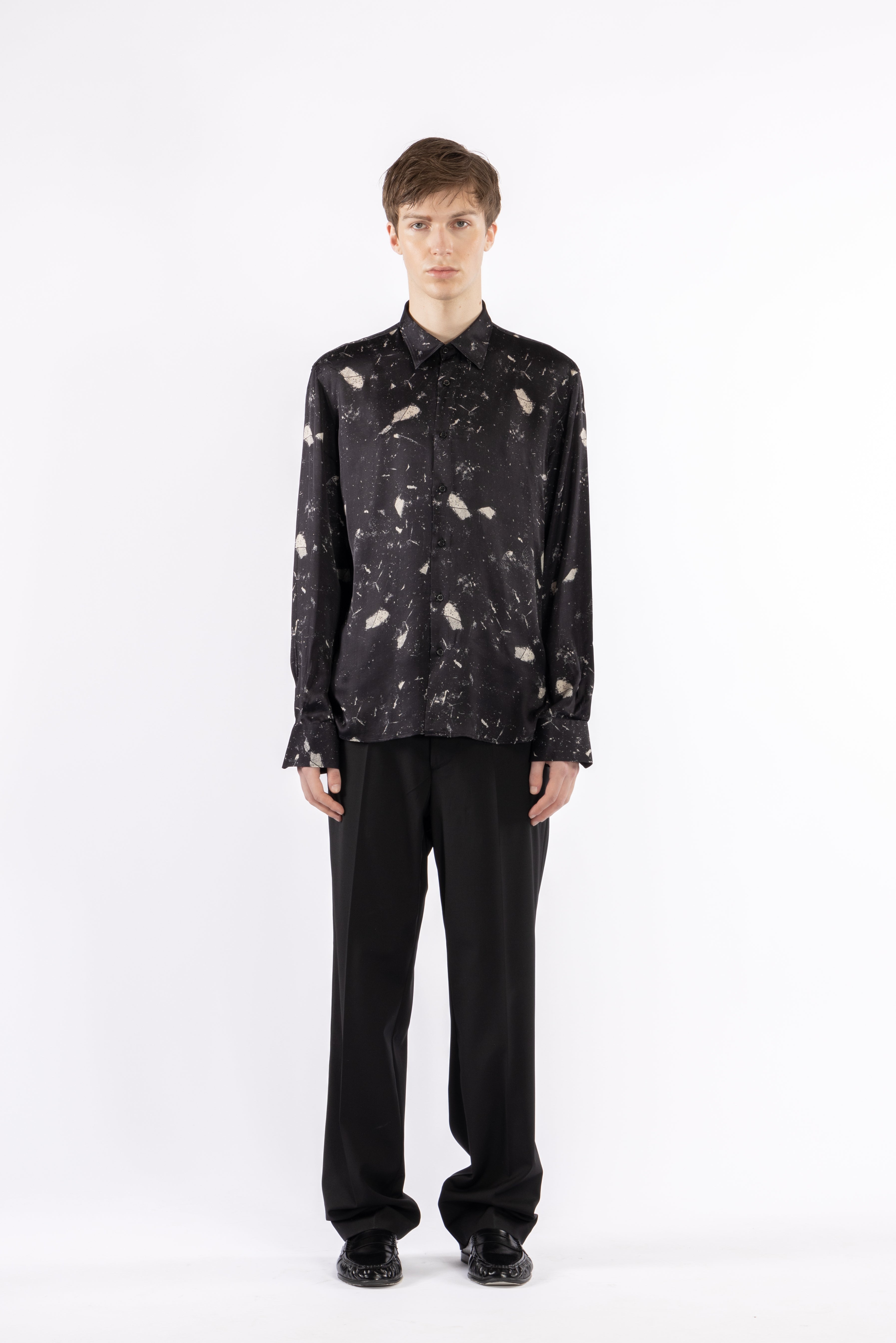 Camicia fluida in viscosa con stampa