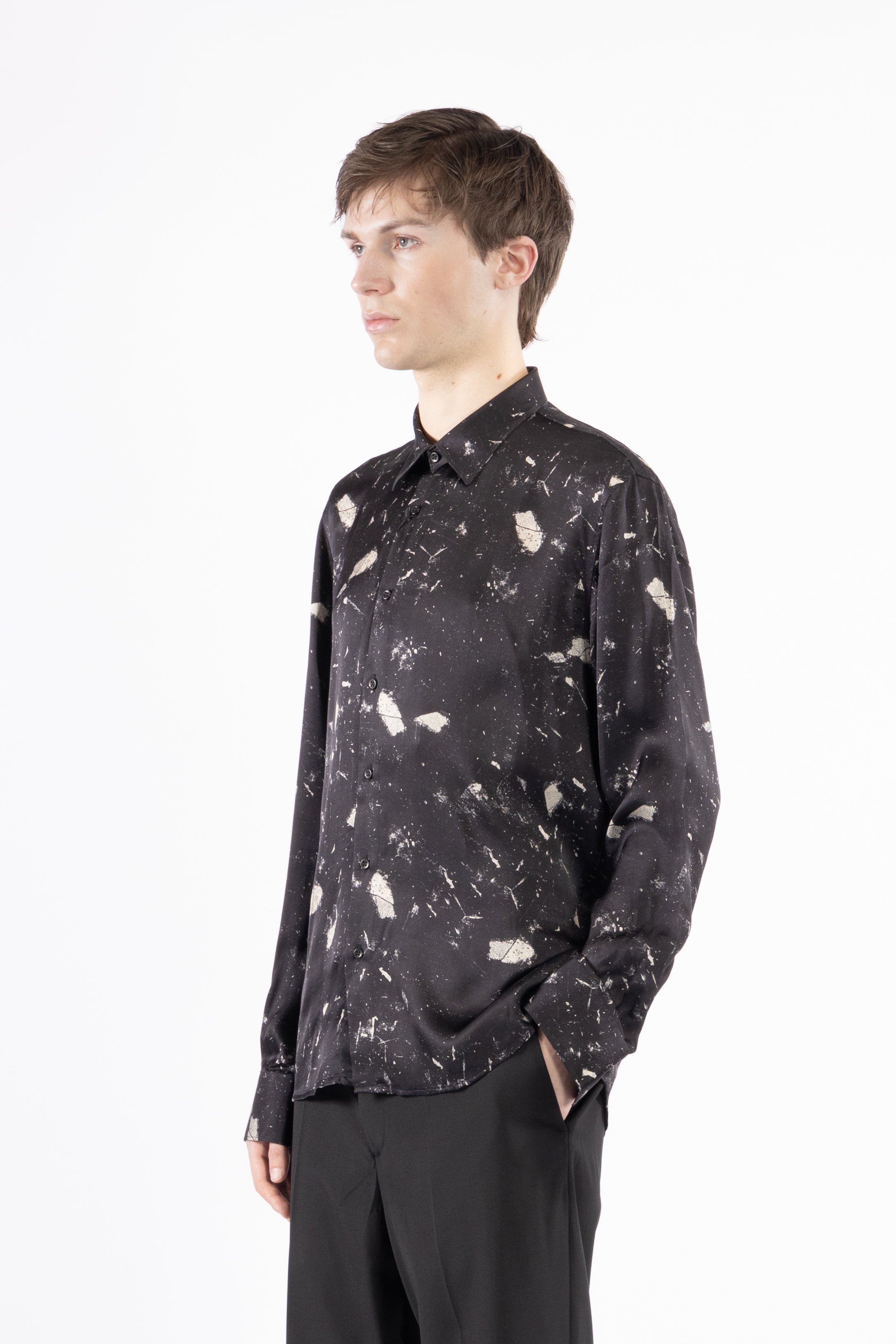 Camicia fluida in viscosa con stampa