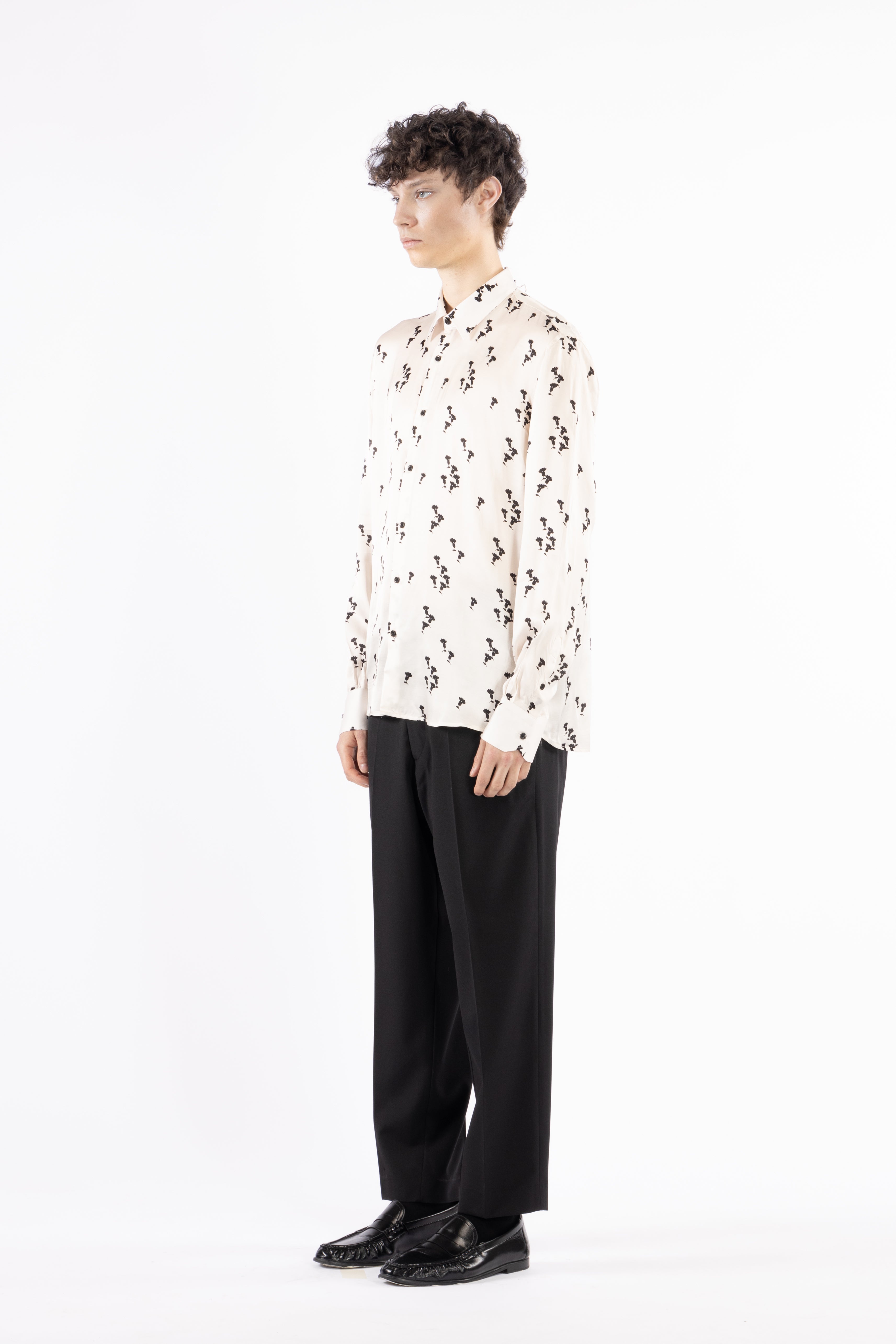 Camicia fluida in viscosa con stampa