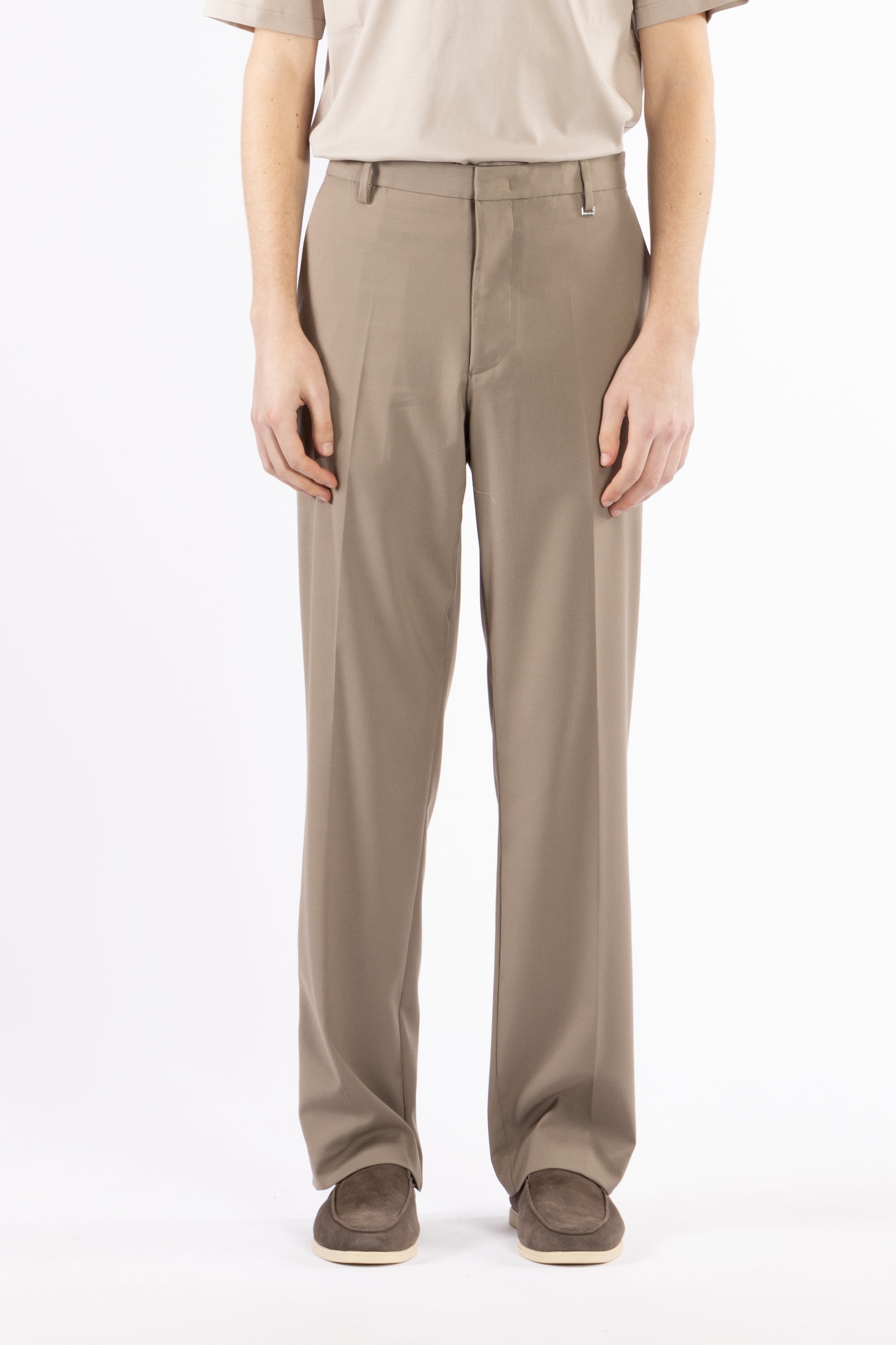 Pantalone gamba dritta - Taupe