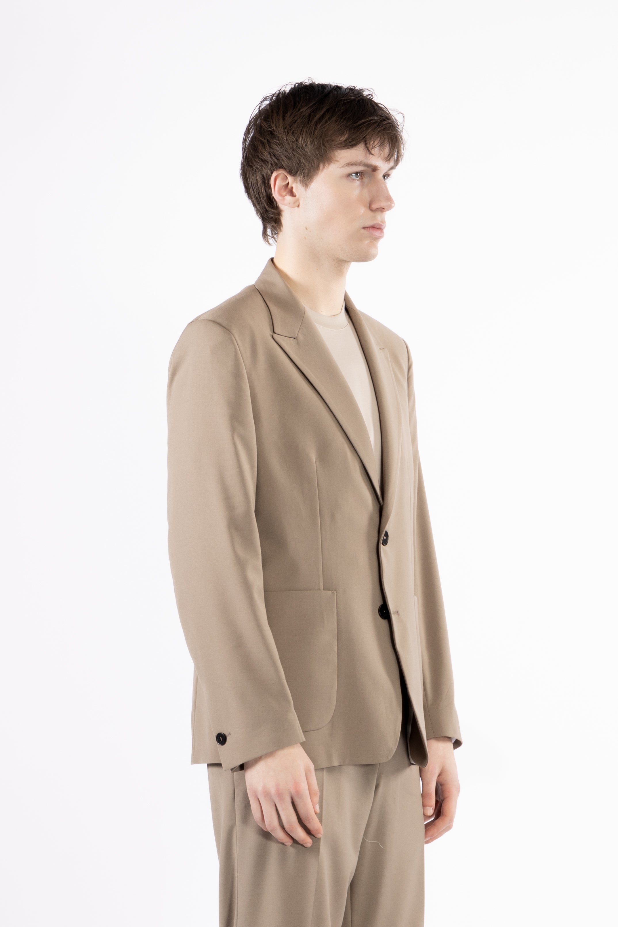 Giacca da abito tasche a toppe - Taupe