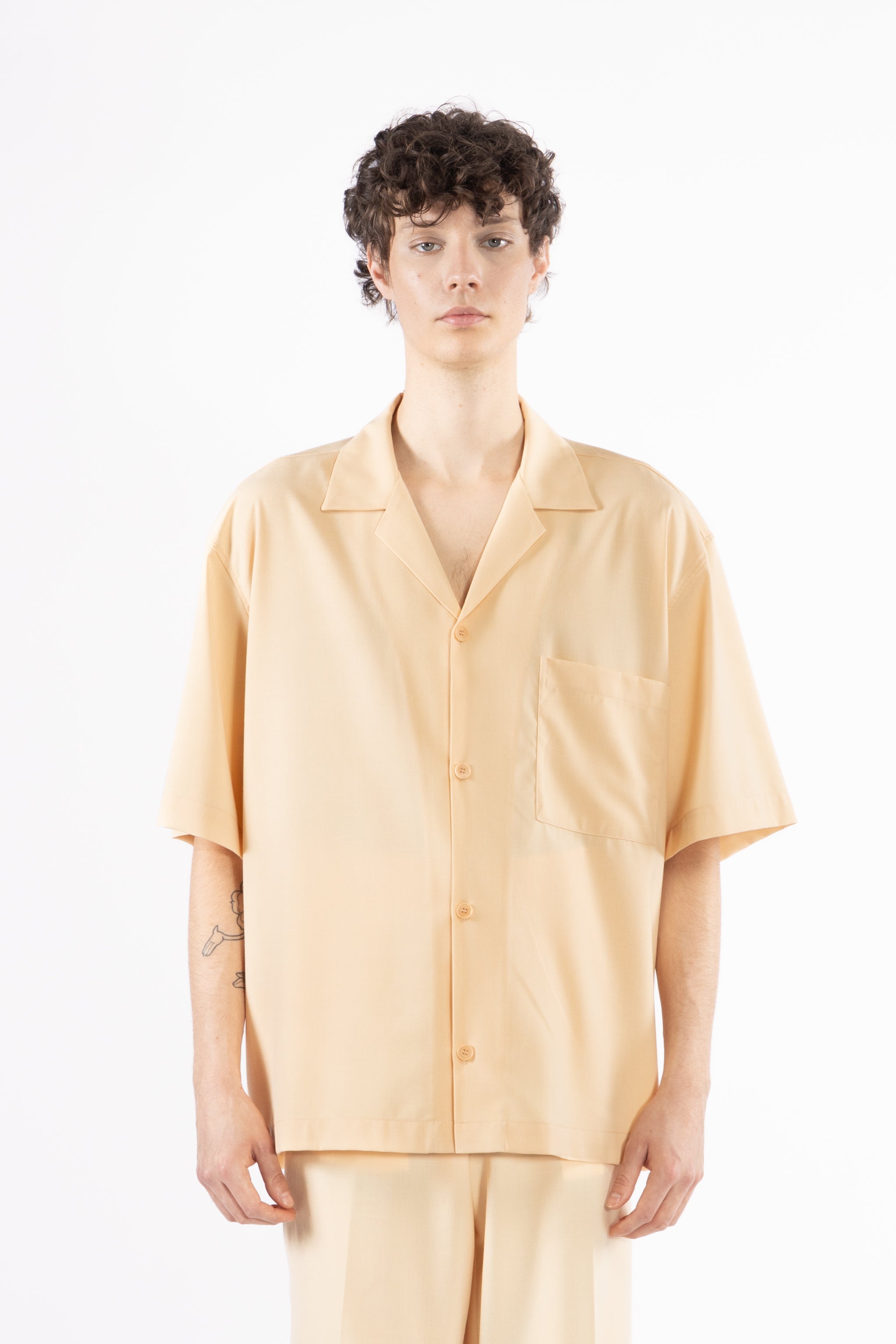 Camicia morbida collo aperto - Pesca