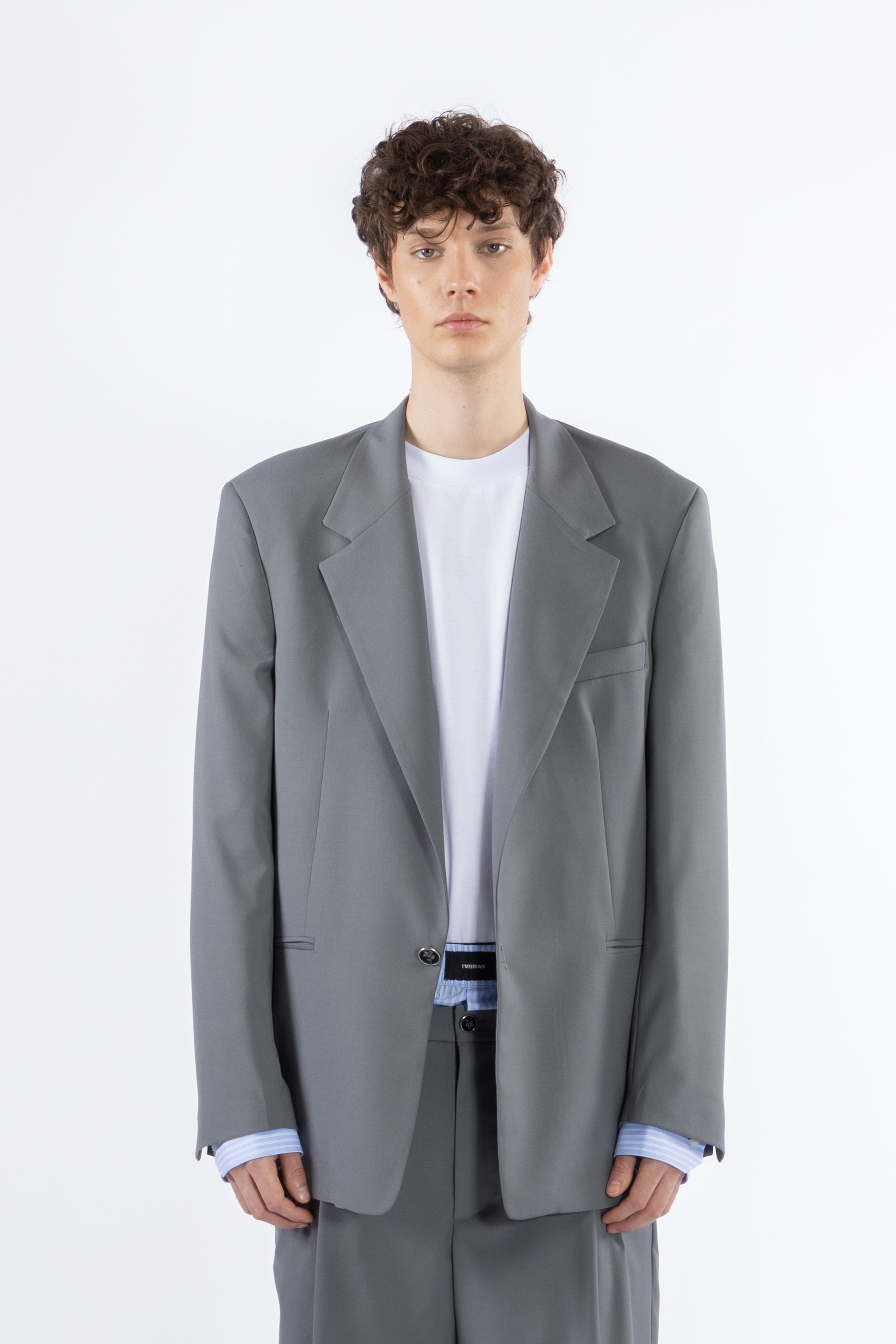 Giacca da abito oversize - Grigio