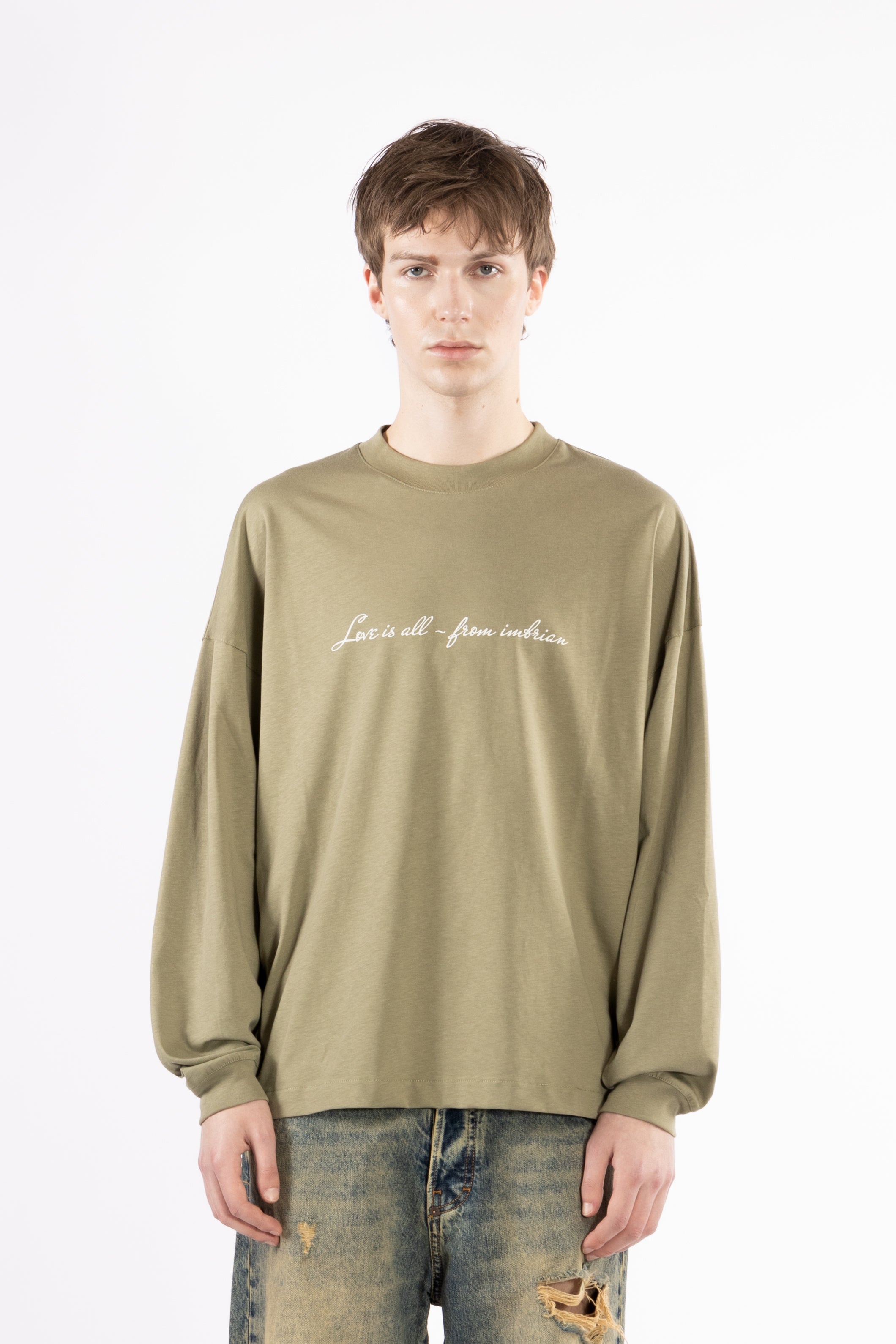 T-shirt oversize maniche lunghe - Verde