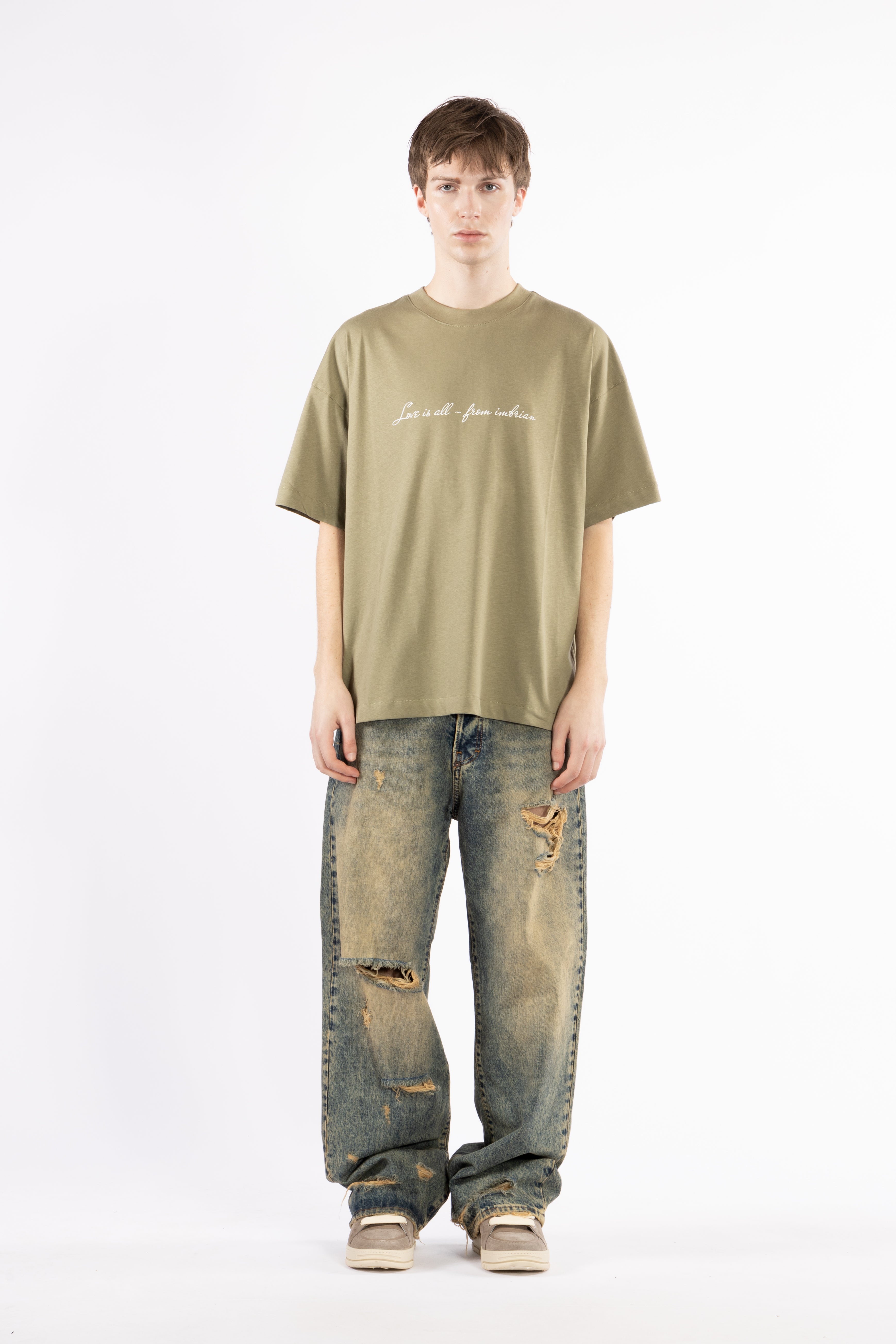 T-shirt oversize stampata - Verde