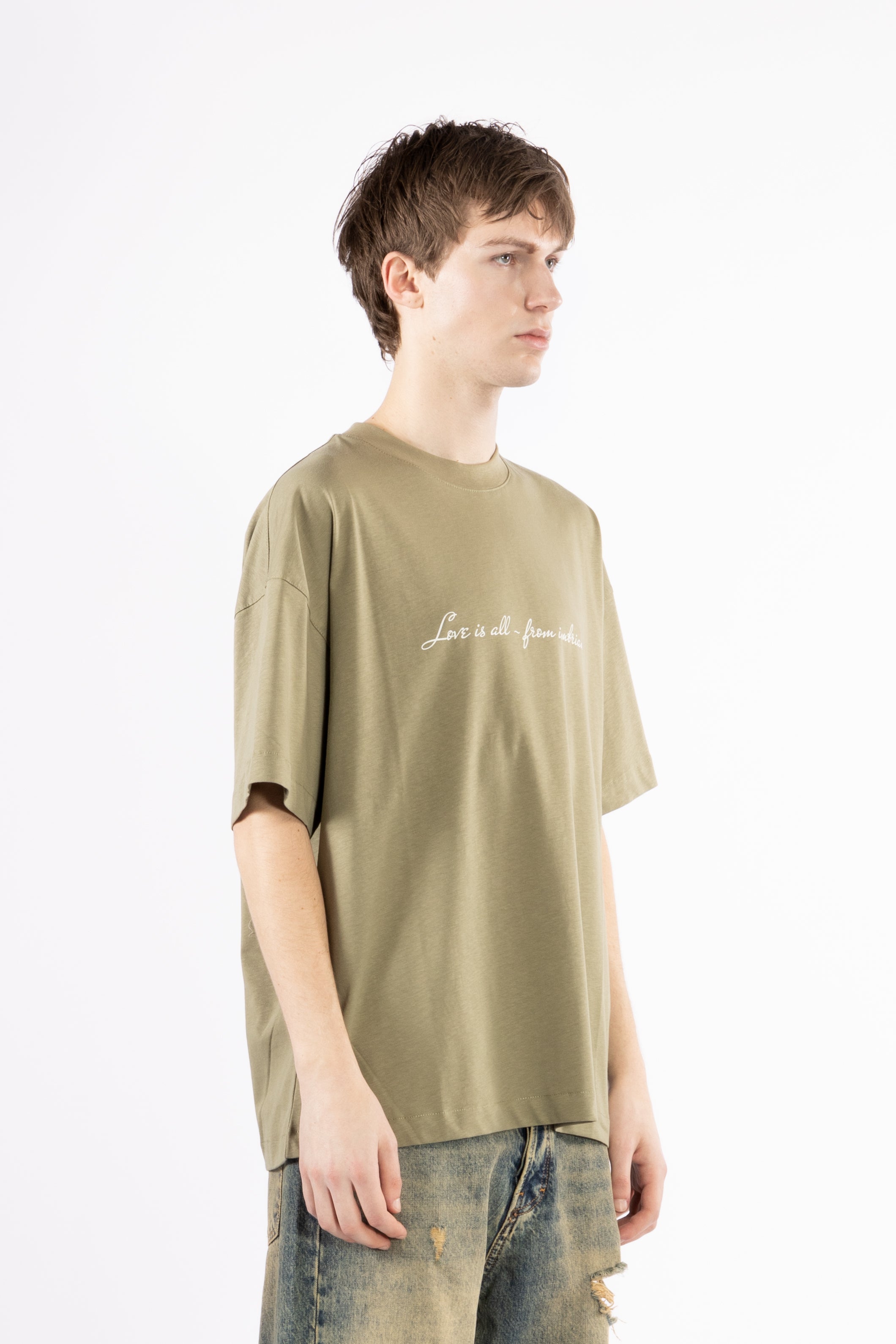 T-shirt oversize stampata - Verde