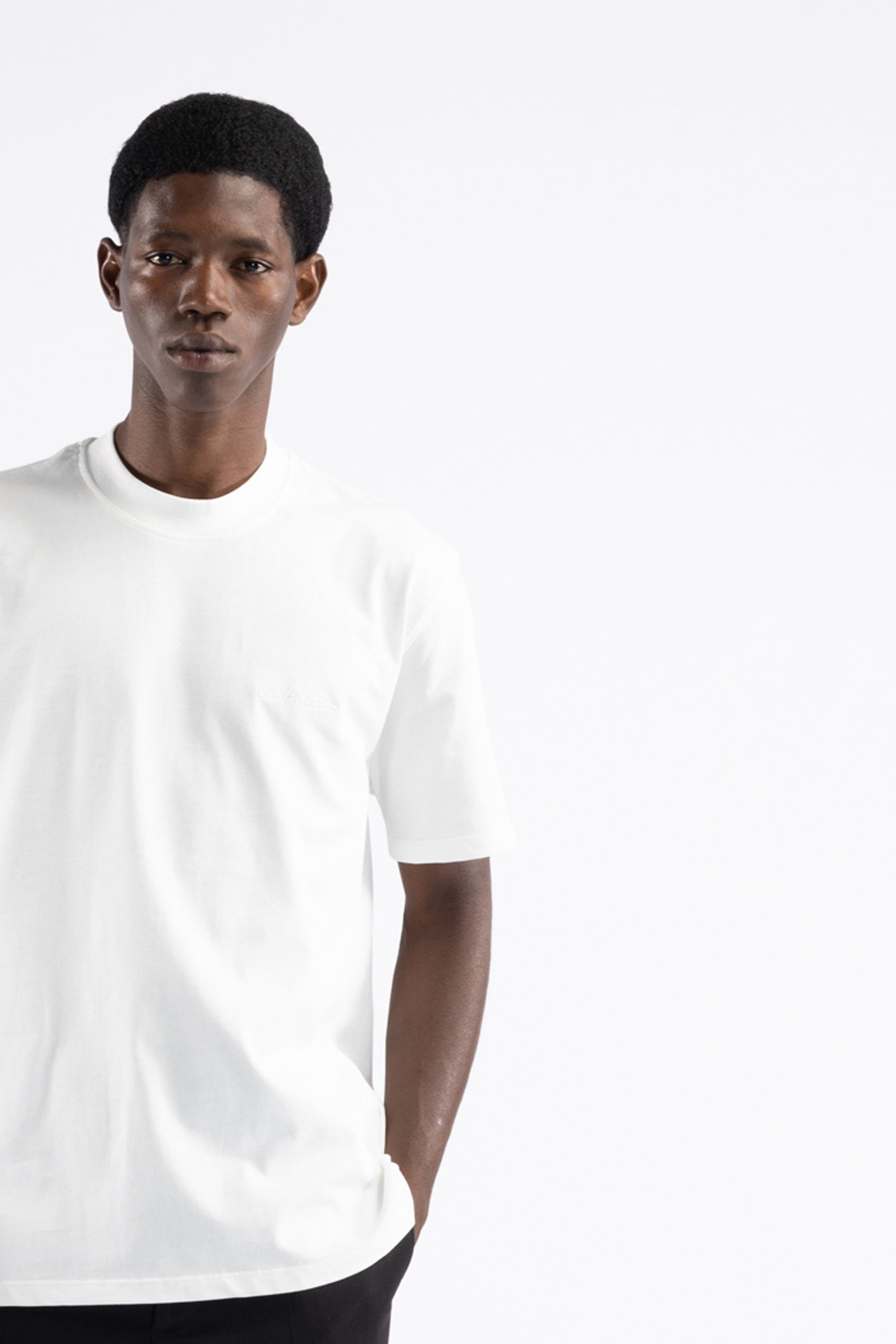 T-shirt in cotone regolare - Panna
